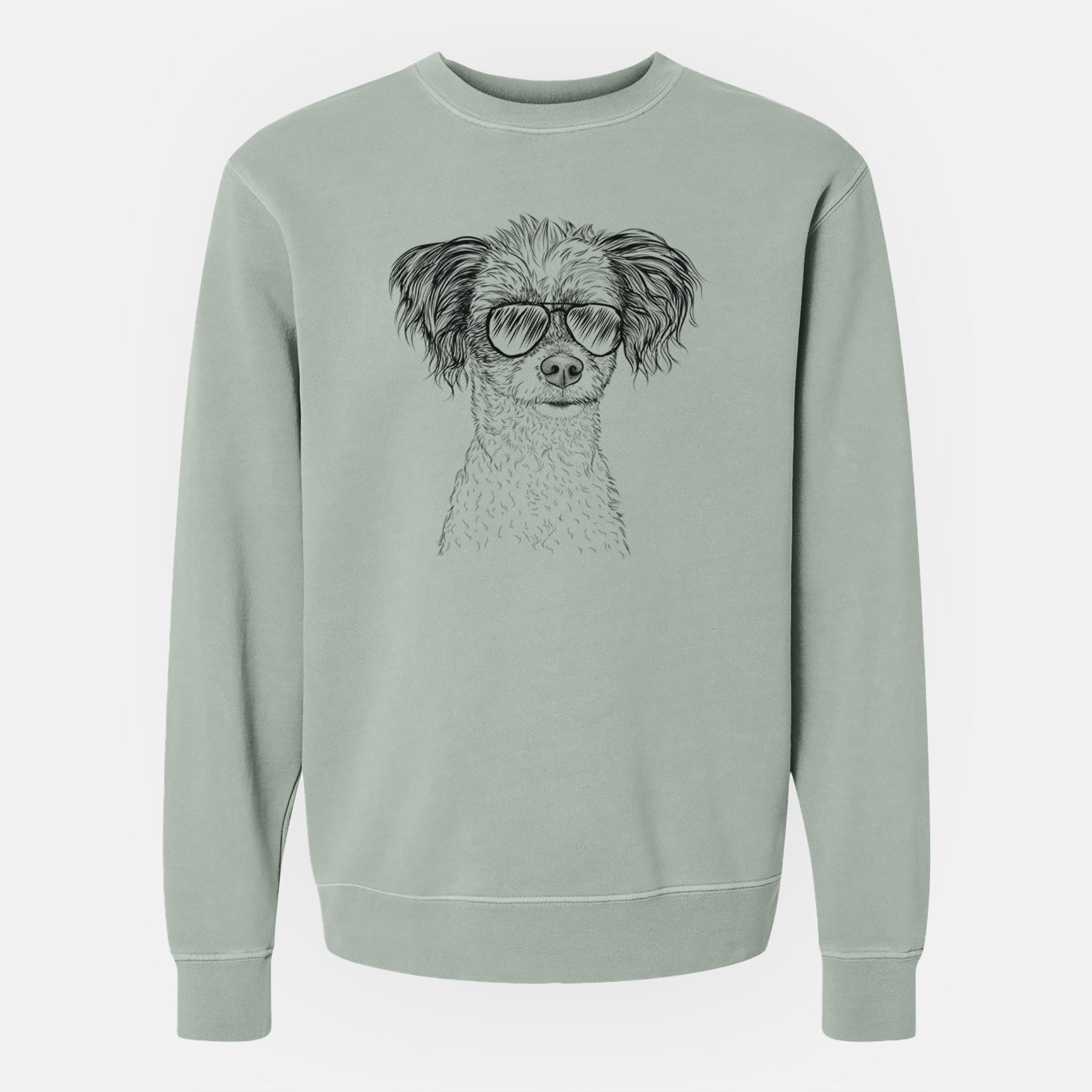 Aviator Finley the Papillon Mix - Unisex Pigment Dyed Crew Sweatshirt
