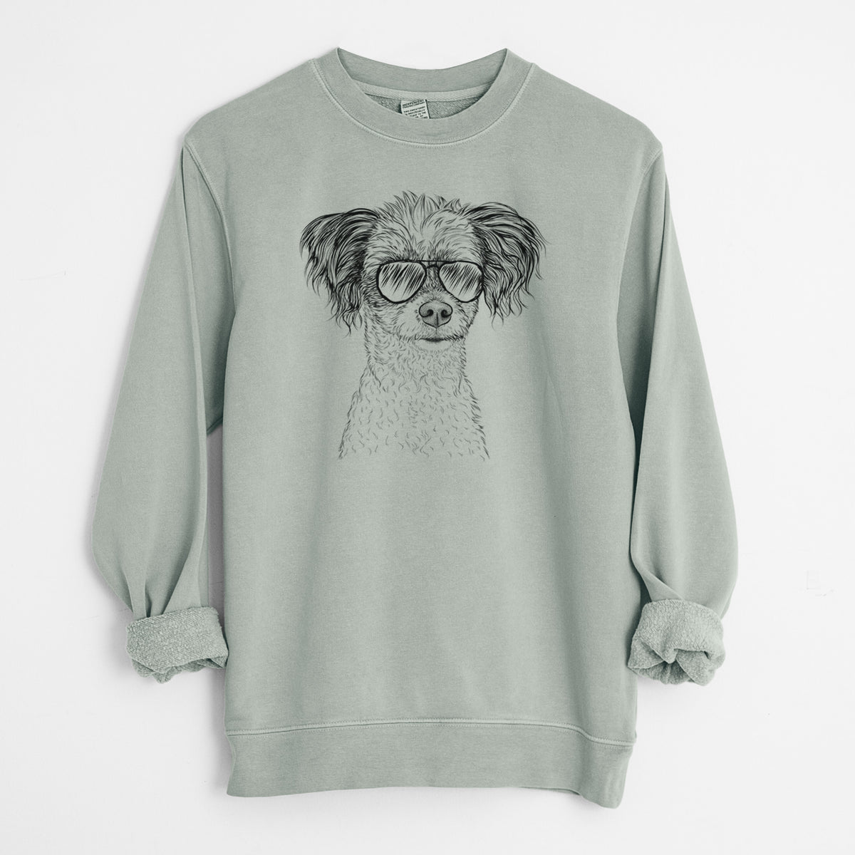 Aviator Finley the Papillon Mix - Unisex Pigment Dyed Crew Sweatshirt
