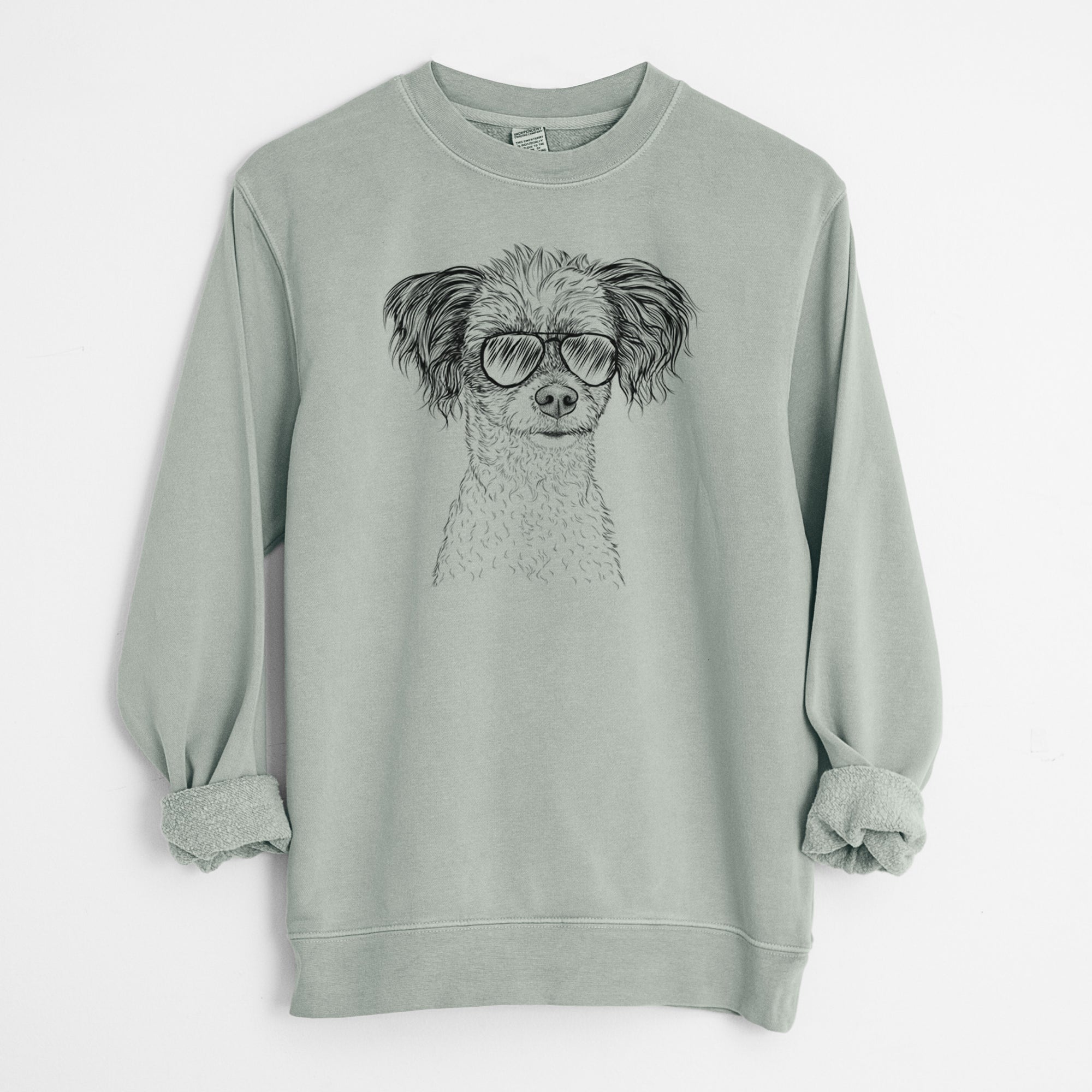 Aviator Finley the Papillon Mix - Unisex Pigment Dyed Crew Sweatshirt