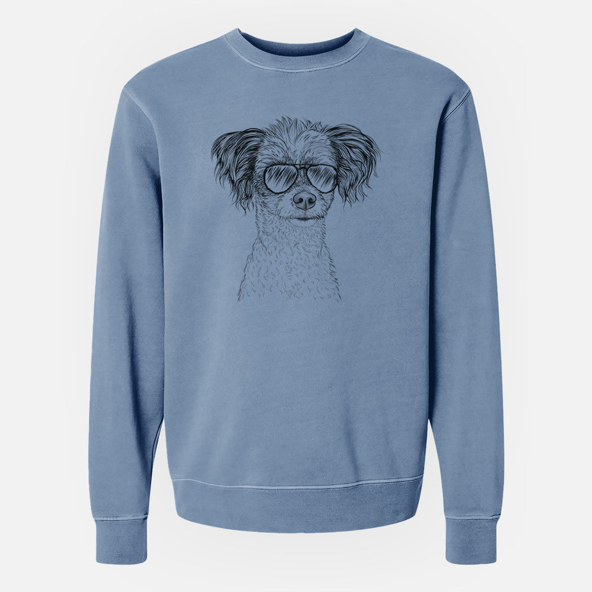Aviator Finley the Papillon Mix - Unisex Pigment Dyed Crew Sweatshirt