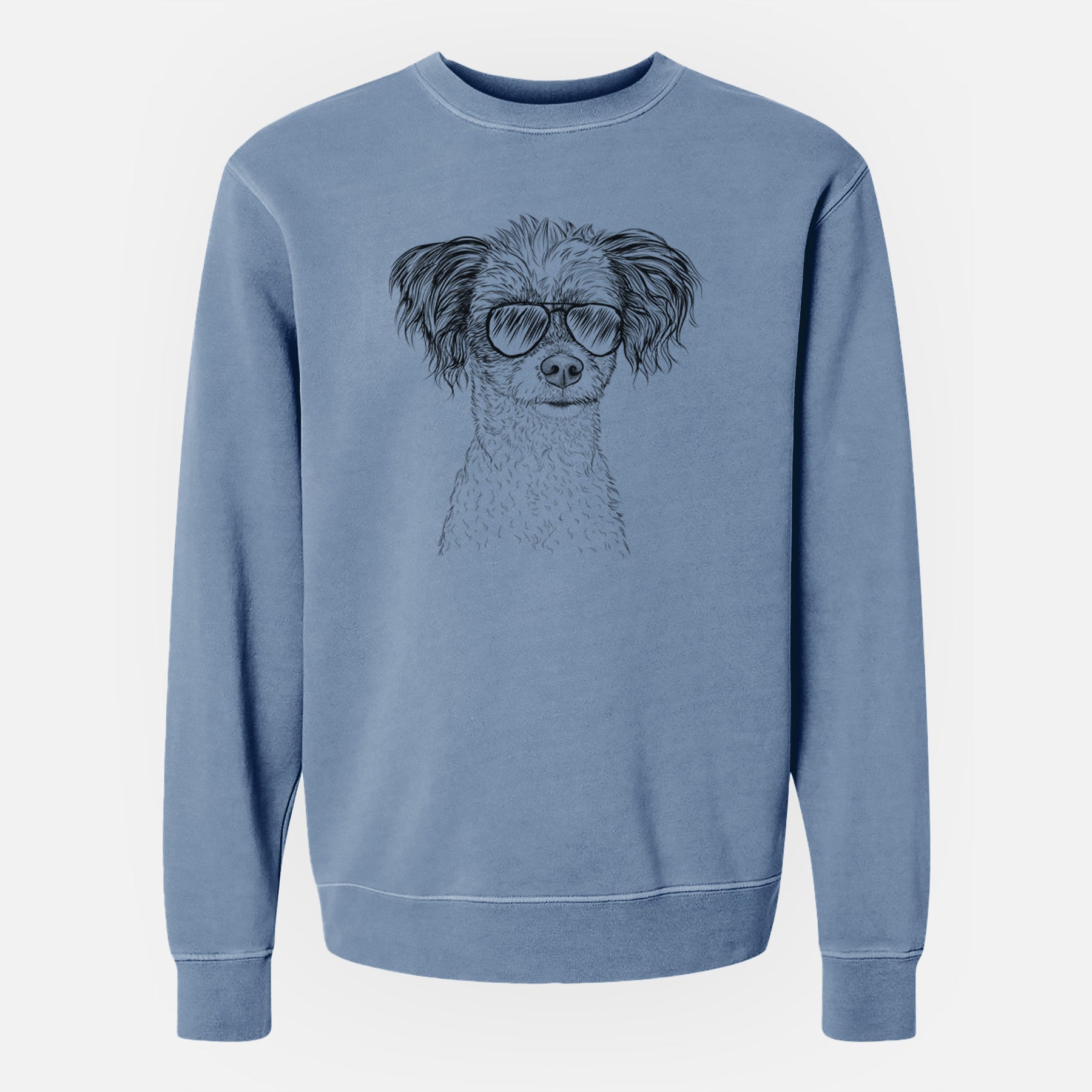 Aviator Finley the Papillon Mix - Unisex Pigment Dyed Crew Sweatshirt