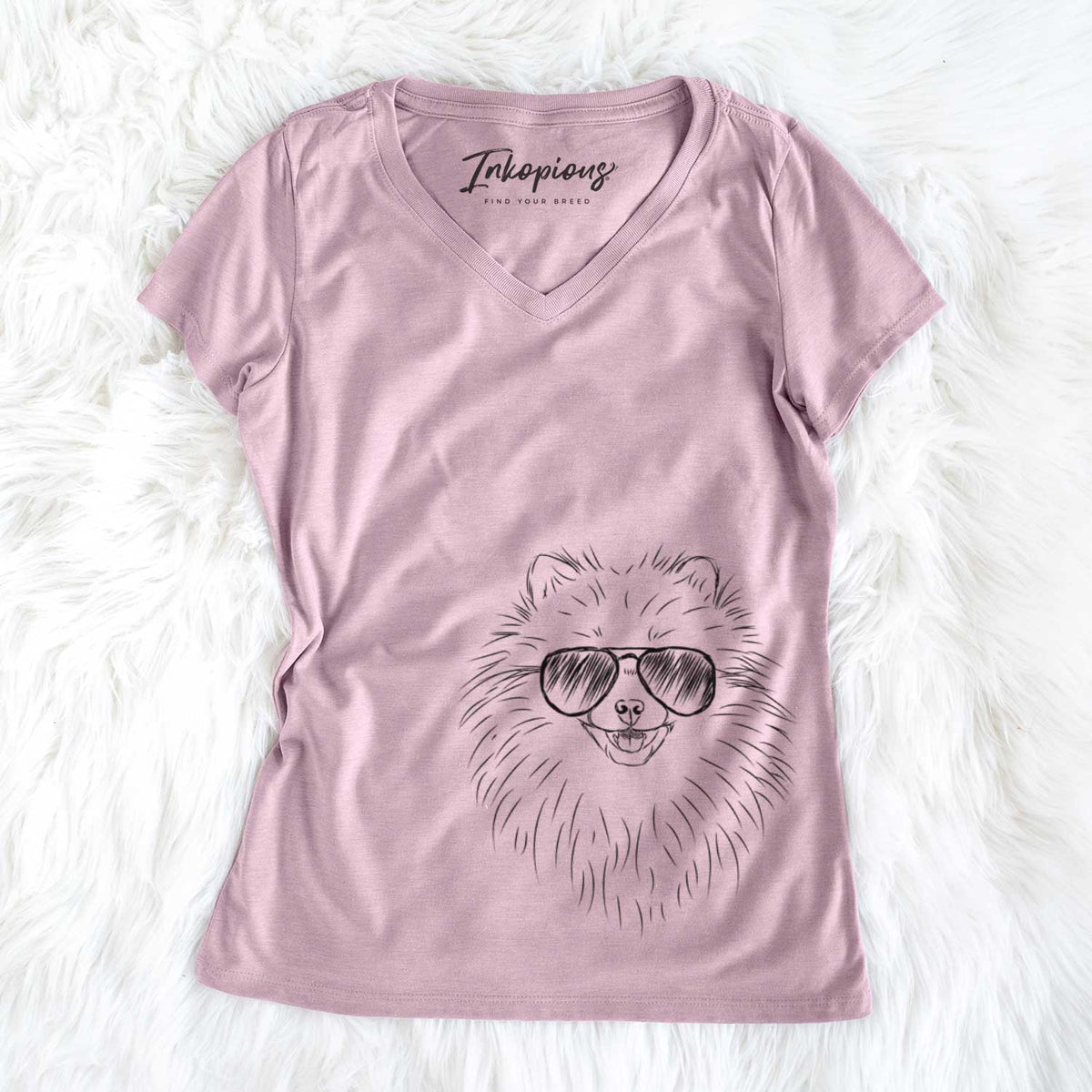 Finn the Pomeranian - Women's V-neck Shirt
