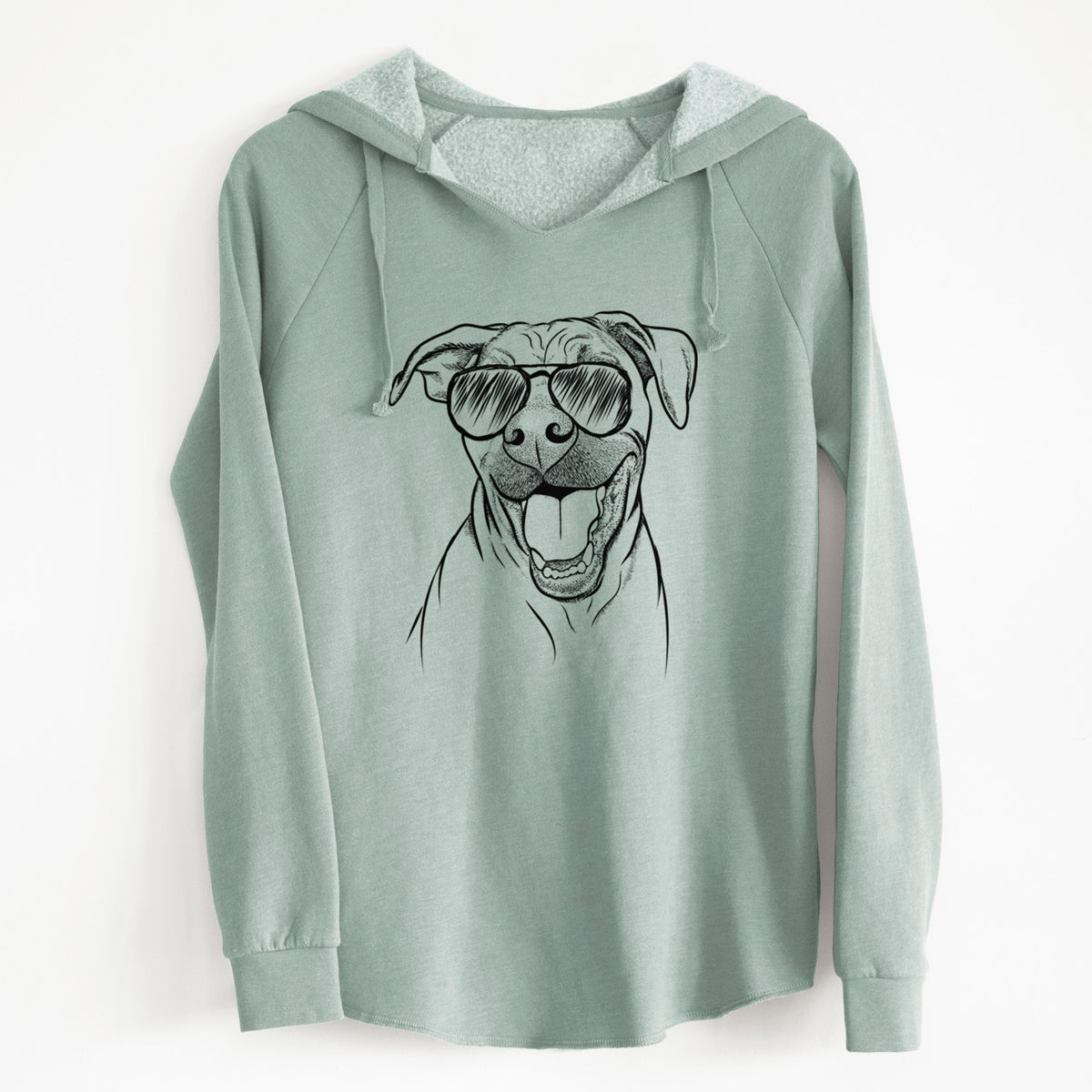 Aviator Finn the Hound Mix - Cali Wave Hooded Sweatshirt
