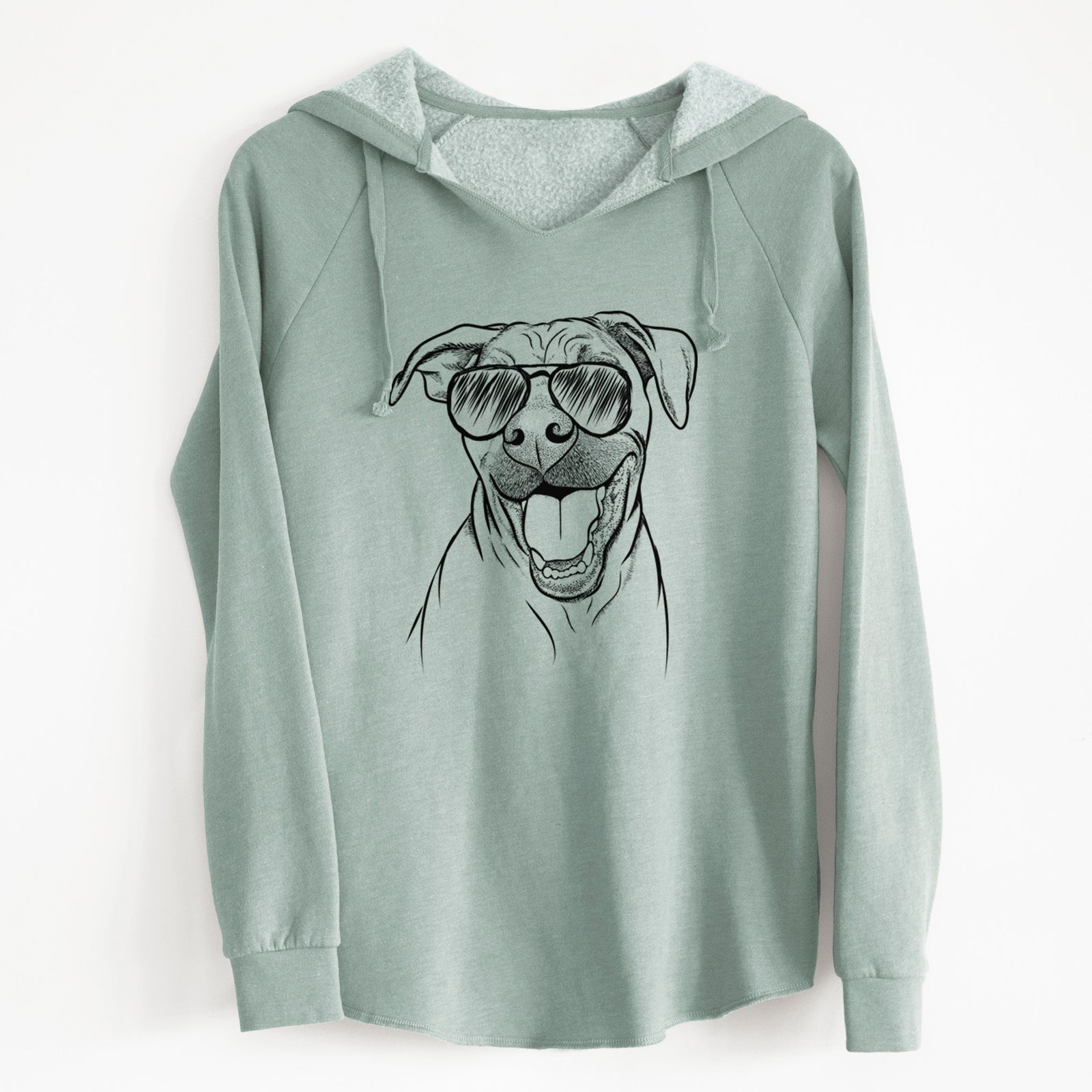 Aviator Finn the Hound Mix - Cali Wave Hooded Sweatshirt