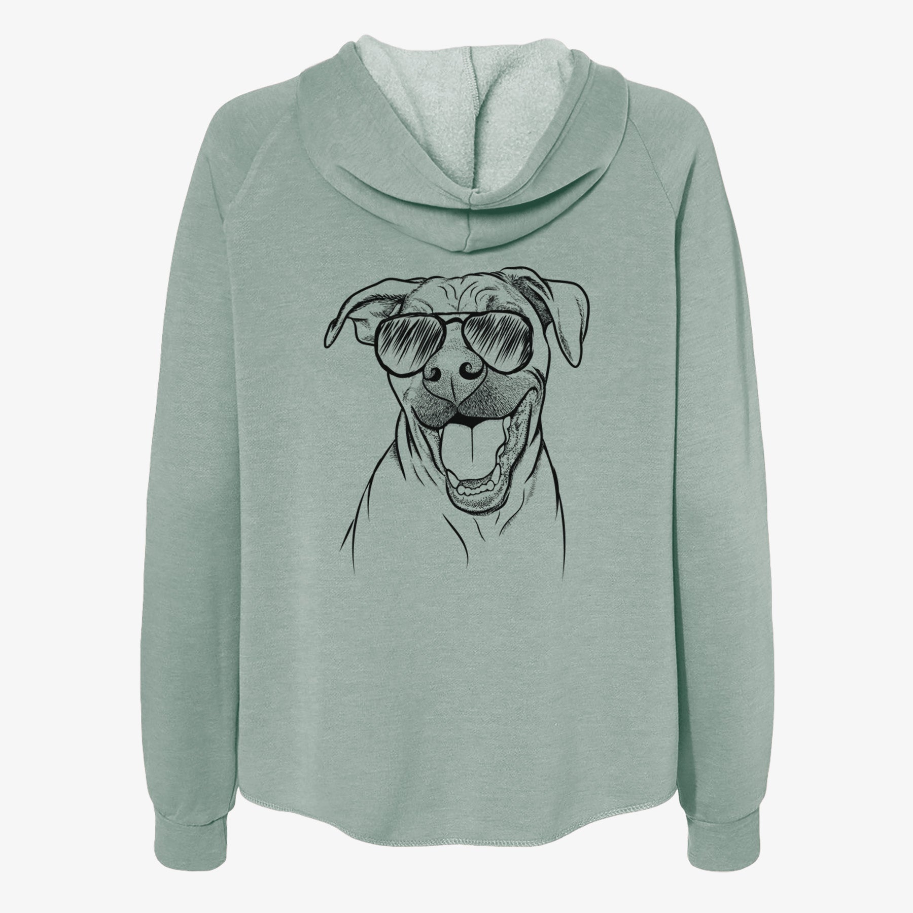 Finn the Hound Mix - Women's Cali Wave Zip-Up Sweatshirt