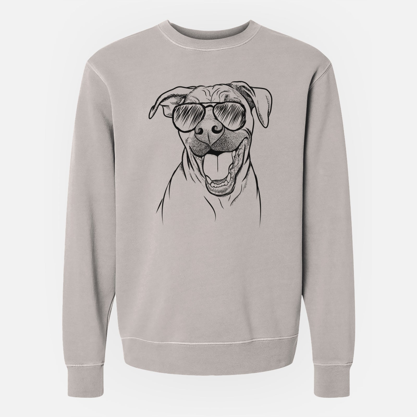 Aviator Finn the Hound Mix - Unisex Pigment Dyed Crew Sweatshirt