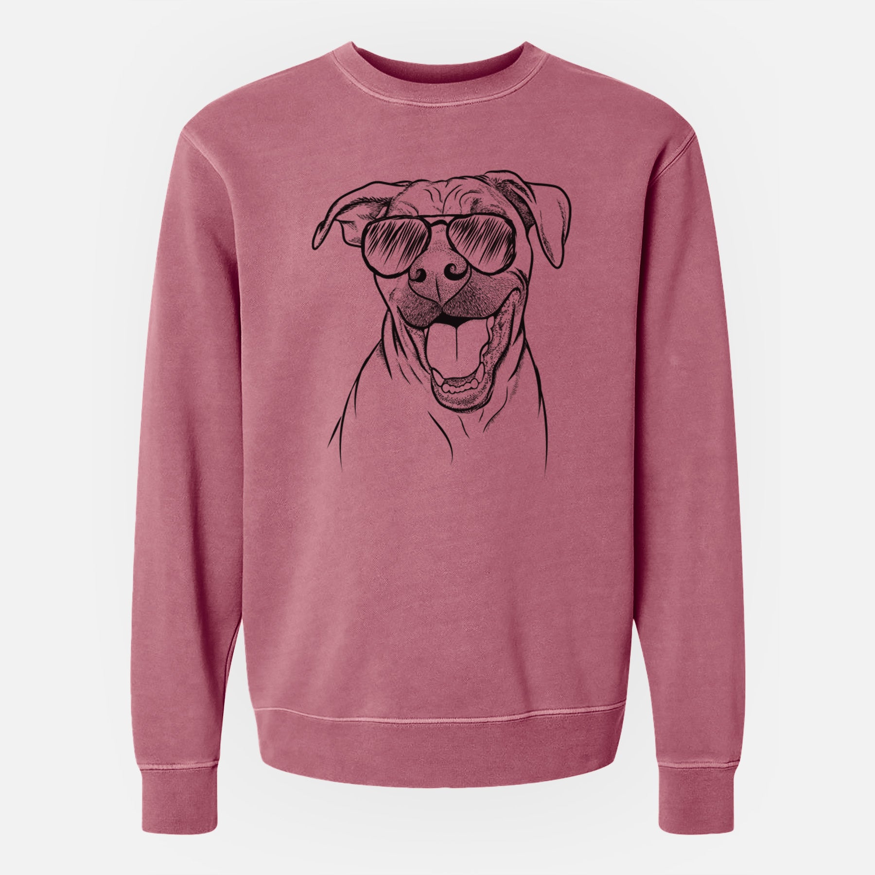 Aviator Finn the Hound Mix - Unisex Pigment Dyed Crew Sweatshirt