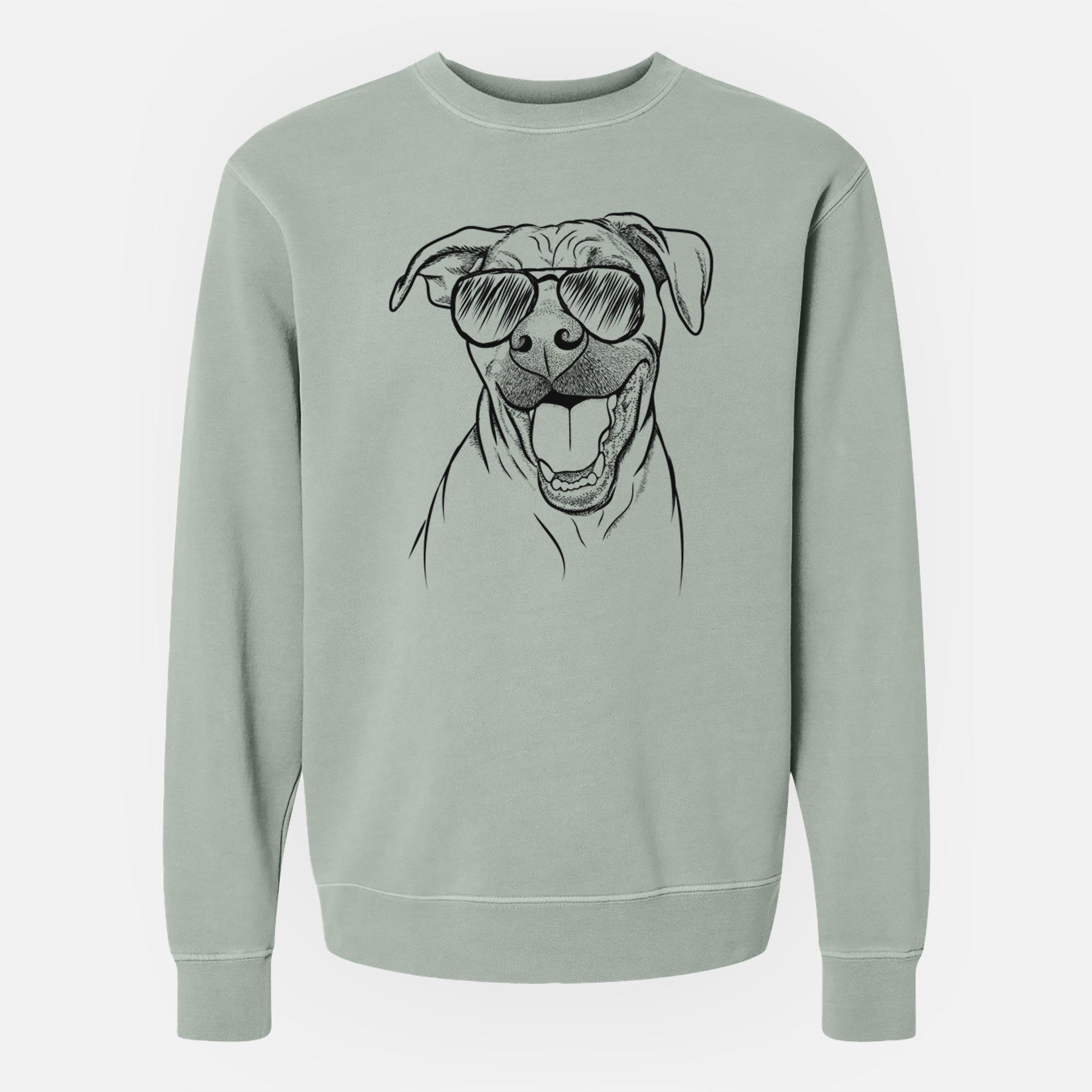 Aviator Finn the Hound Mix - Unisex Pigment Dyed Crew Sweatshirt