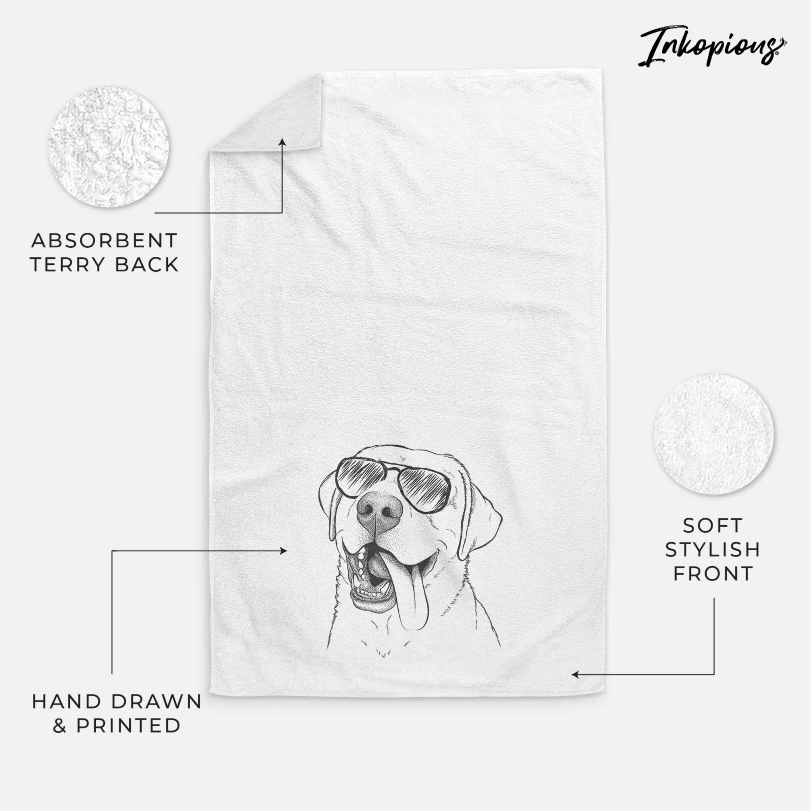 Finn the Labrador Retriever Decorative Hand Towel