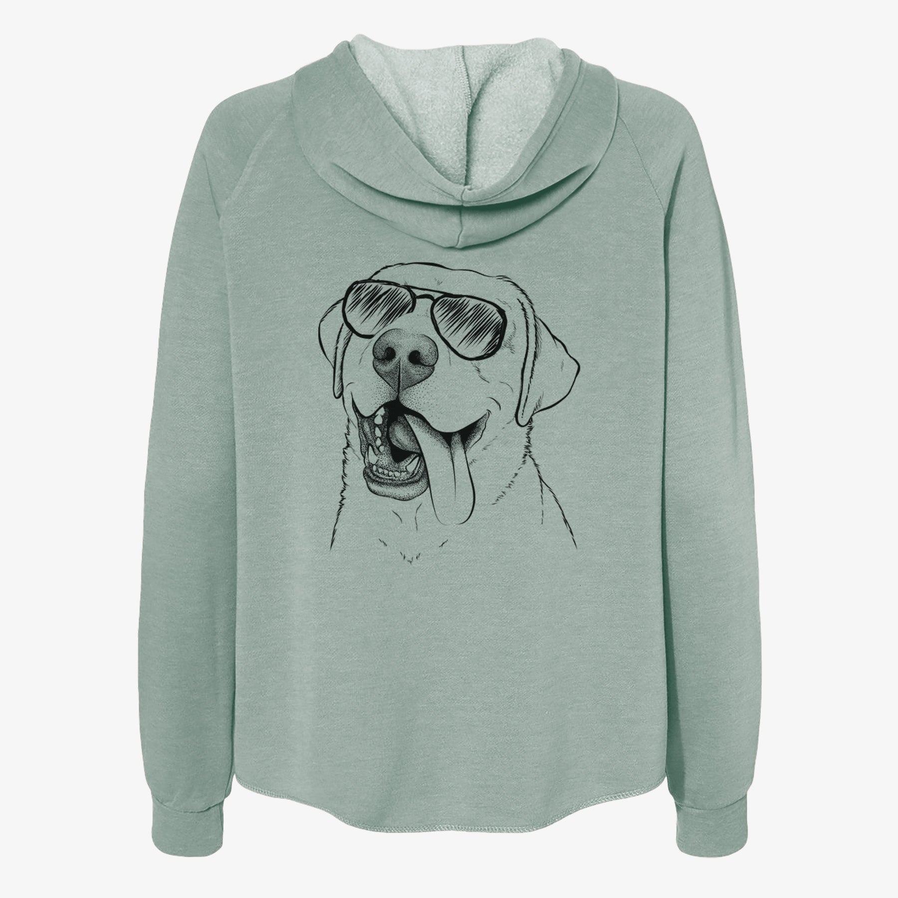 Finn the Labrador Retriever - Women's Cali Wave Zip-Up Sweatshirt