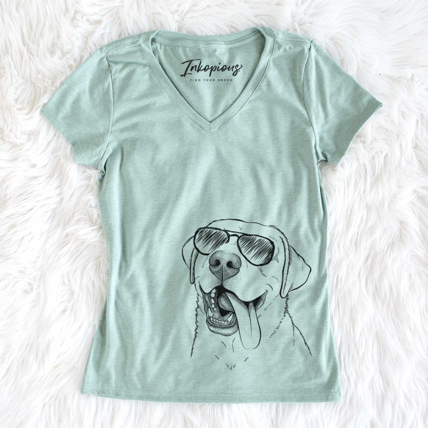 Aviator Finn the Labrador Retriever - Women's V-neck Shirt