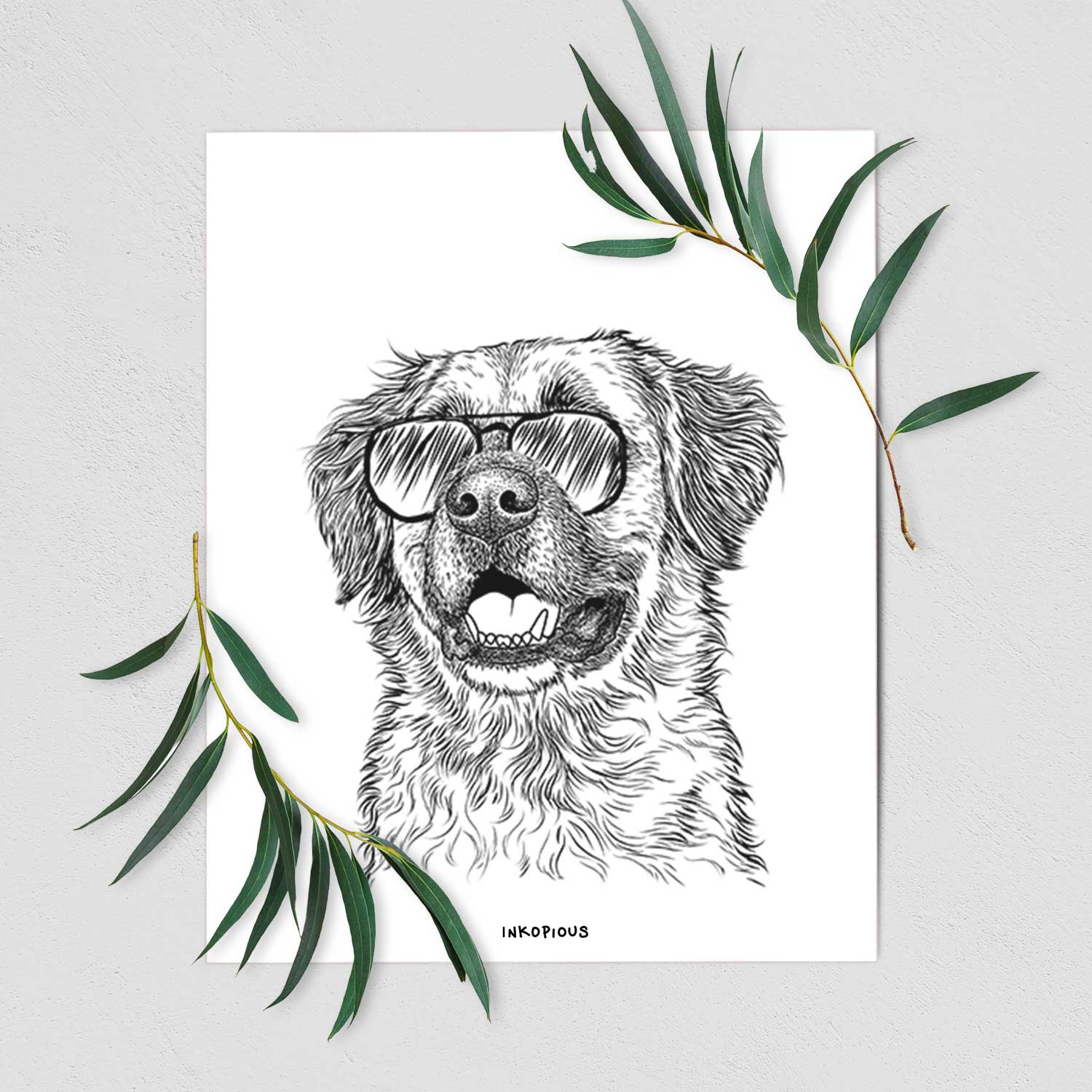 Finn the Mixed Breed Art Print