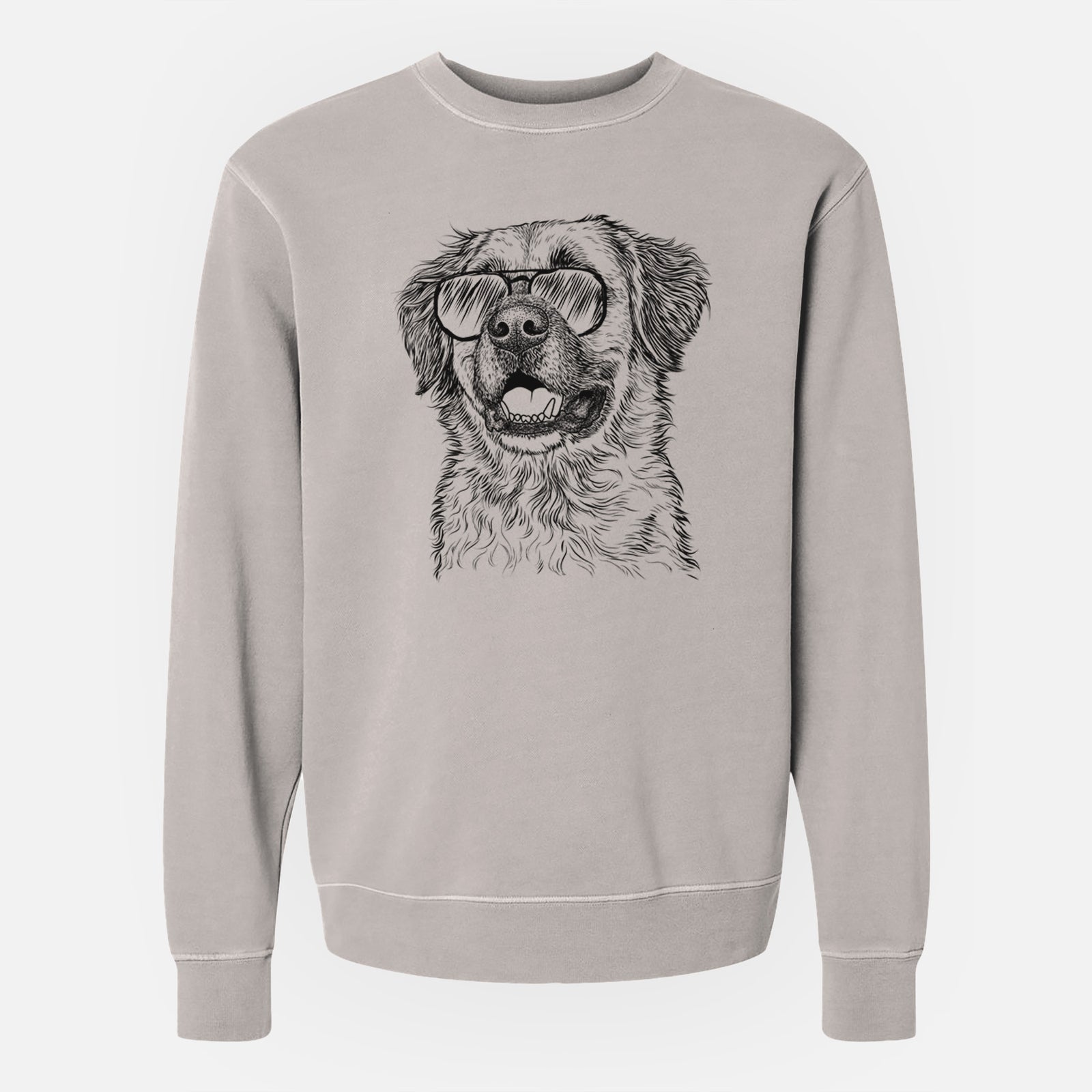 Aviator Finn the Mixed Breed - Unisex Pigment Dyed Crew Sweatshirt