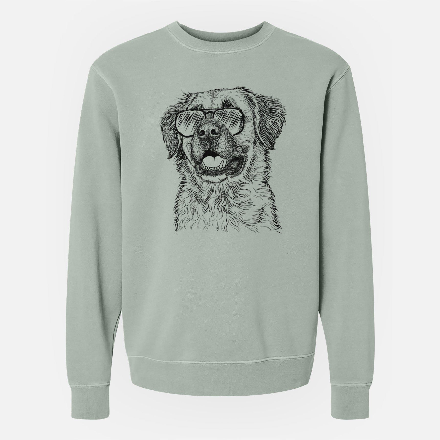 Aviator Finn the Mixed Breed - Unisex Pigment Dyed Crew Sweatshirt