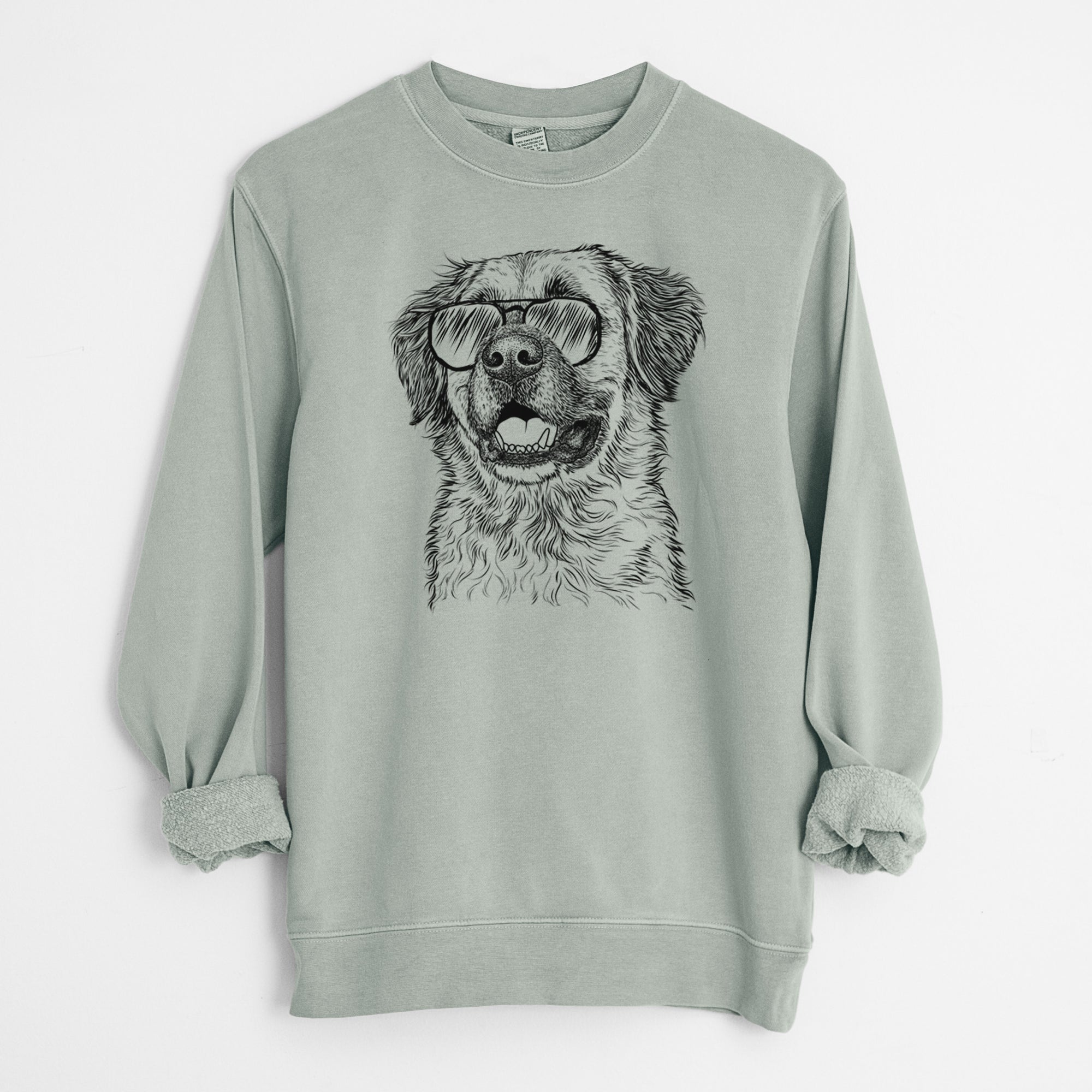 Aviator Finn the Mixed Breed - Unisex Pigment Dyed Crew Sweatshirt