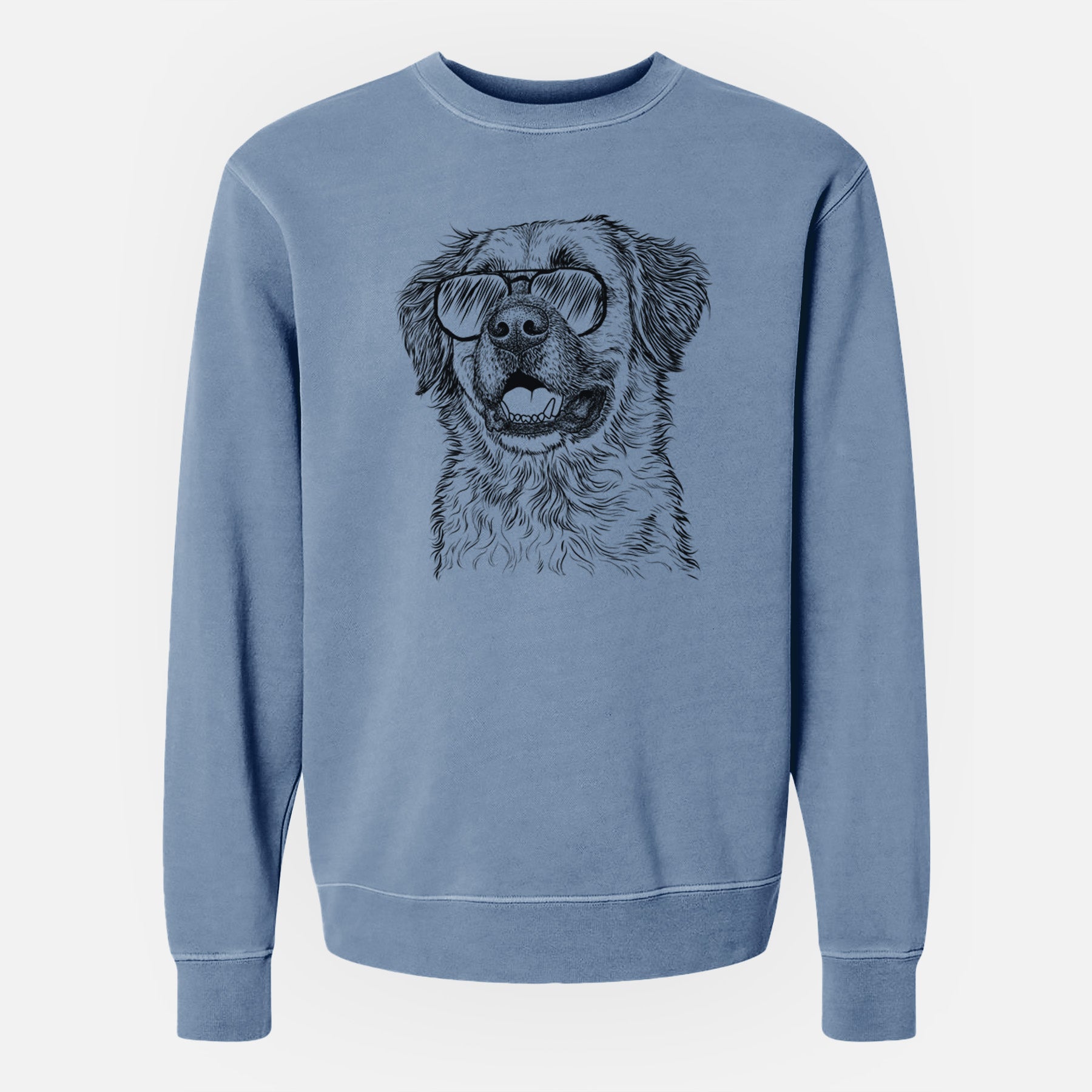 Aviator Finn the Mixed Breed - Unisex Pigment Dyed Crew Sweatshirt