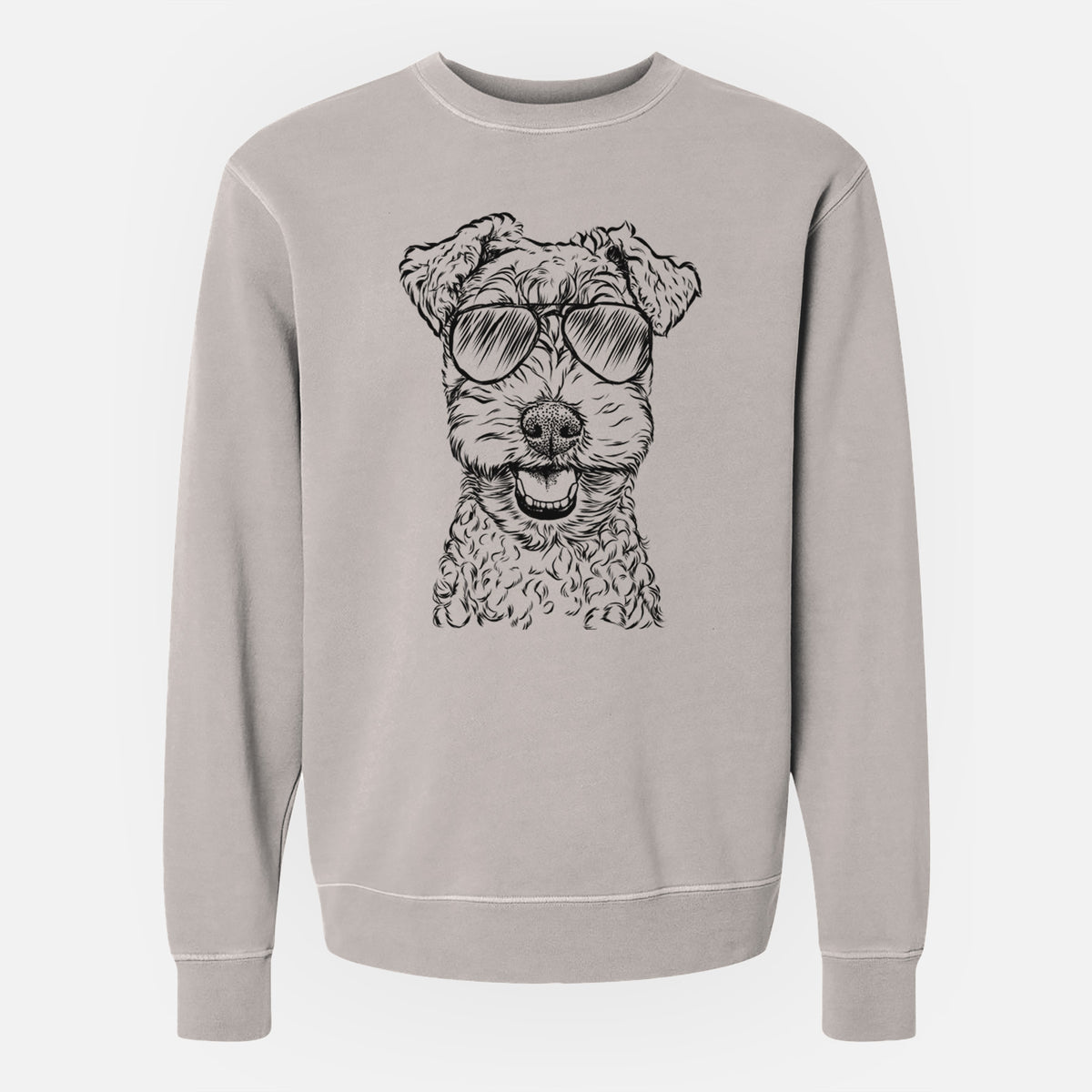 Aviator Fintan the Irish Troodle - Unisex Pigment Dyed Crew Sweatshirt