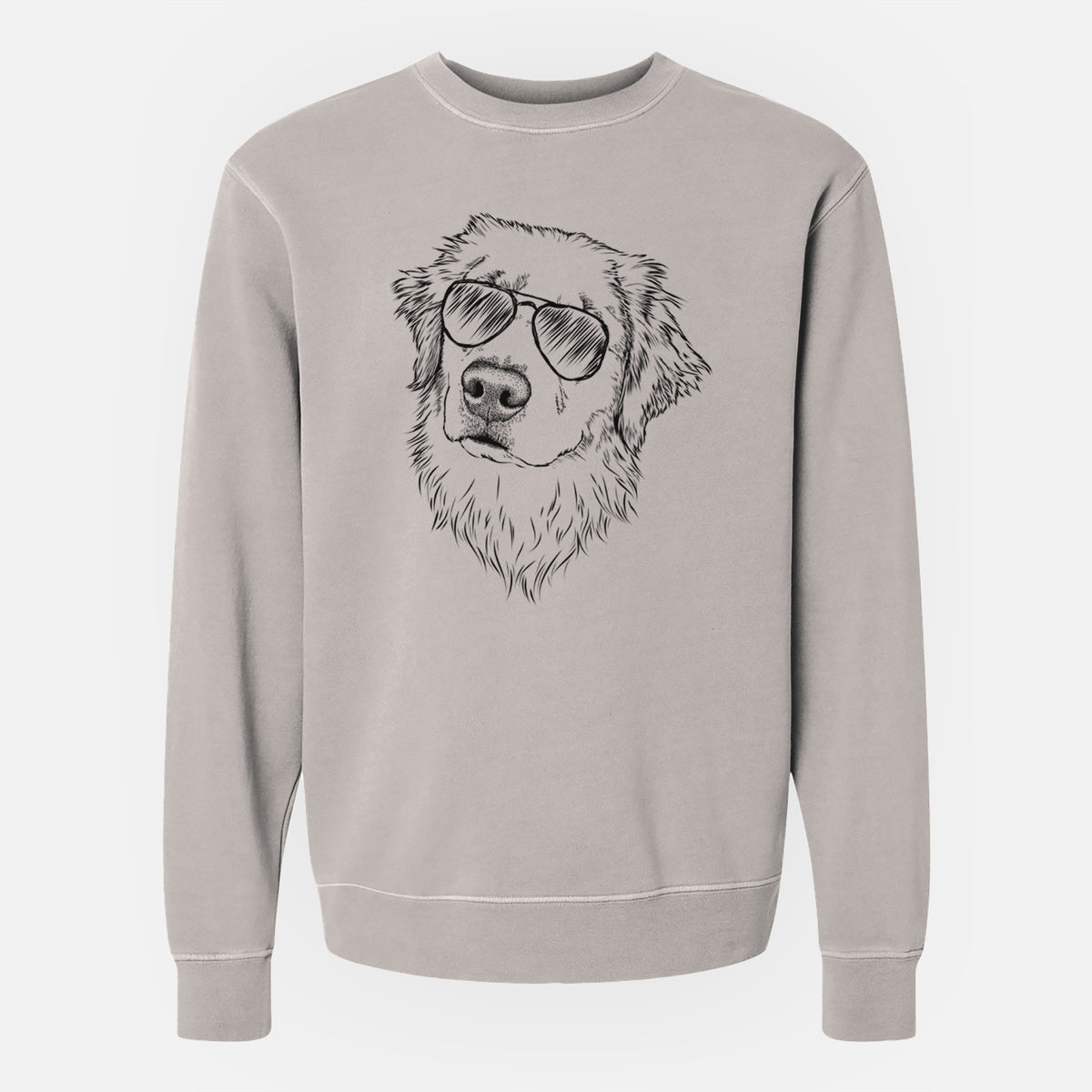 Aviator Fiona the Golden Retriever - Unisex Pigment Dyed Crew Sweatshirt