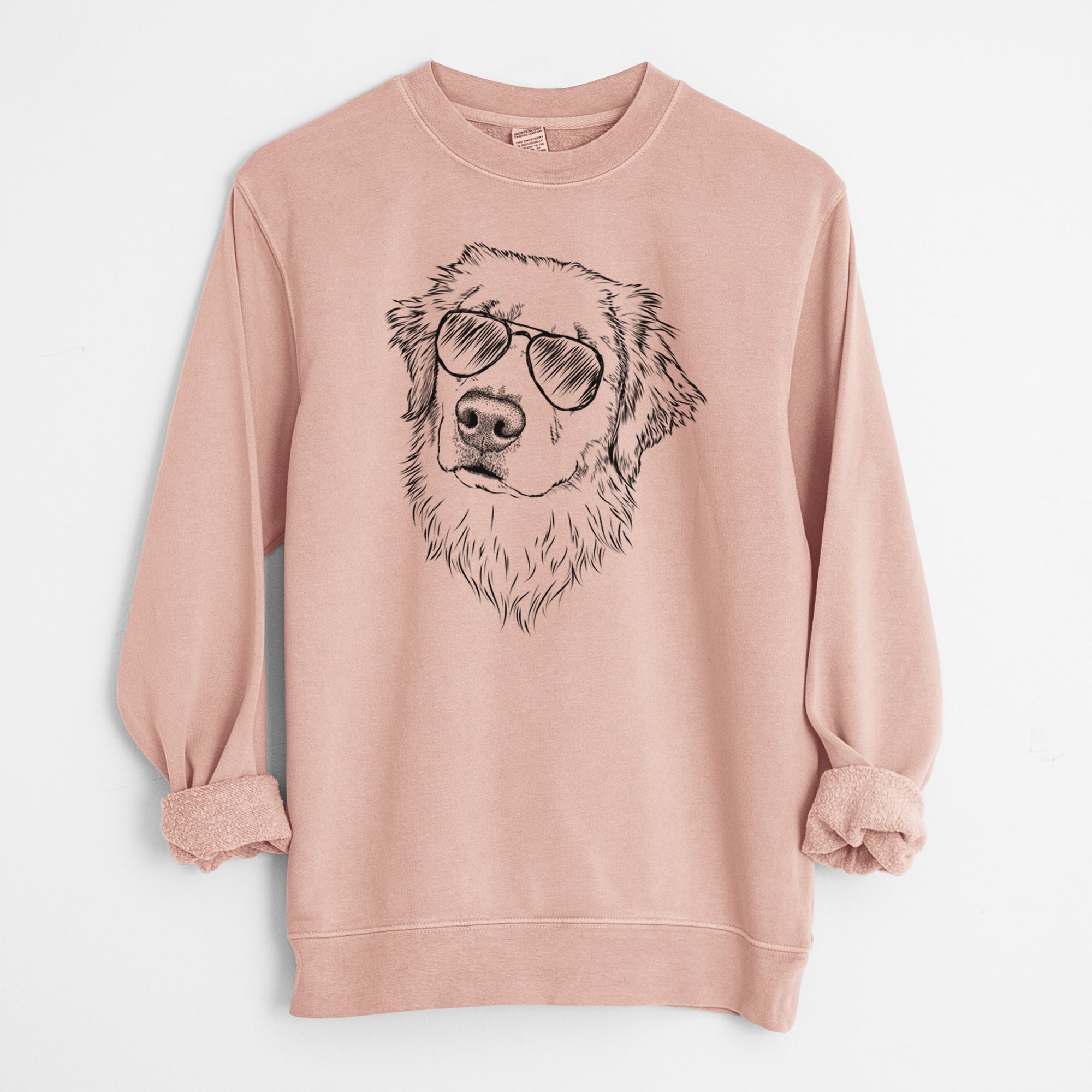 Aviator Fiona the Golden Retriever - Unisex Pigment Dyed Crew Sweatshirt