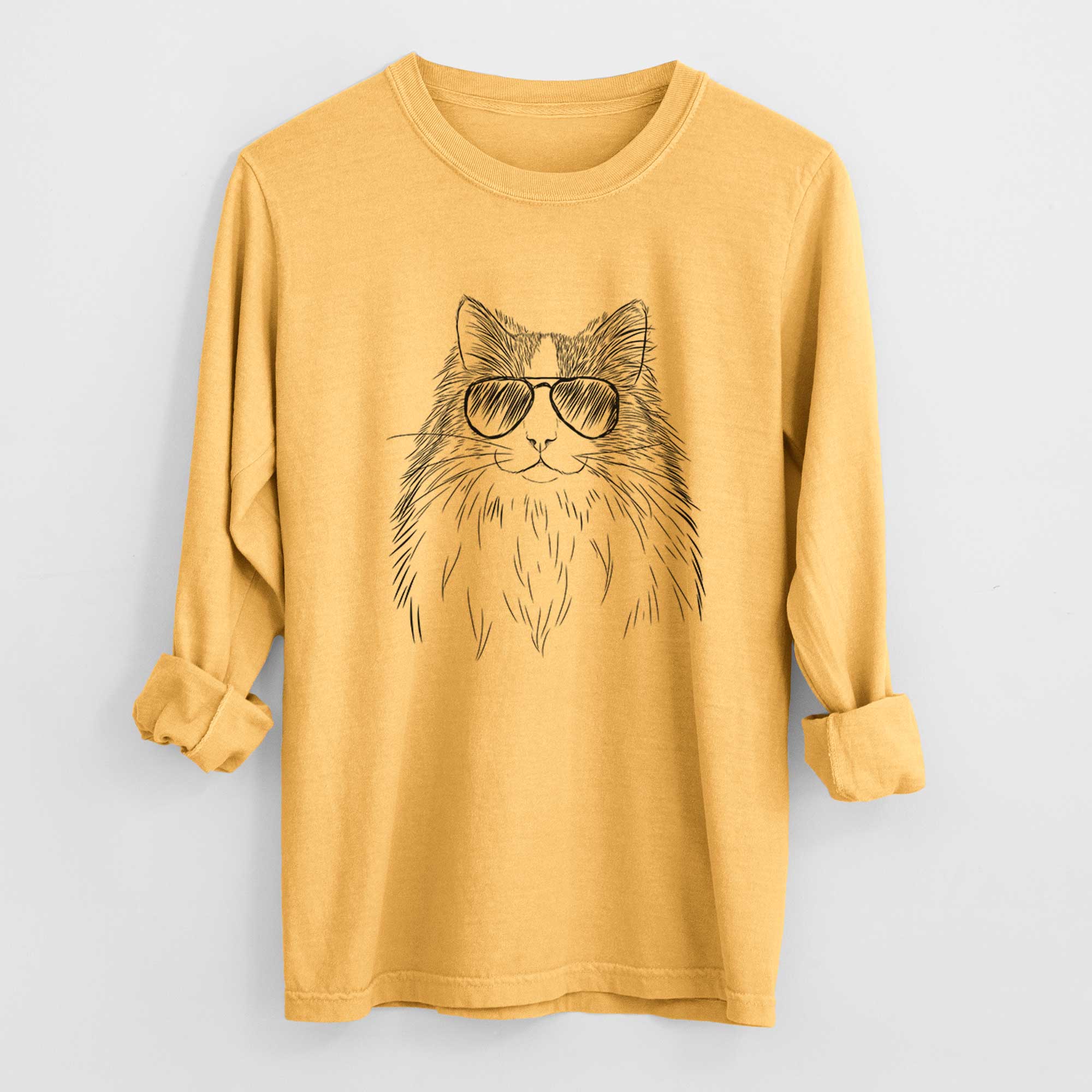 Aviators Fiona the Ragdoll Cat - Heavyweight 100% Cotton Long Sleeve