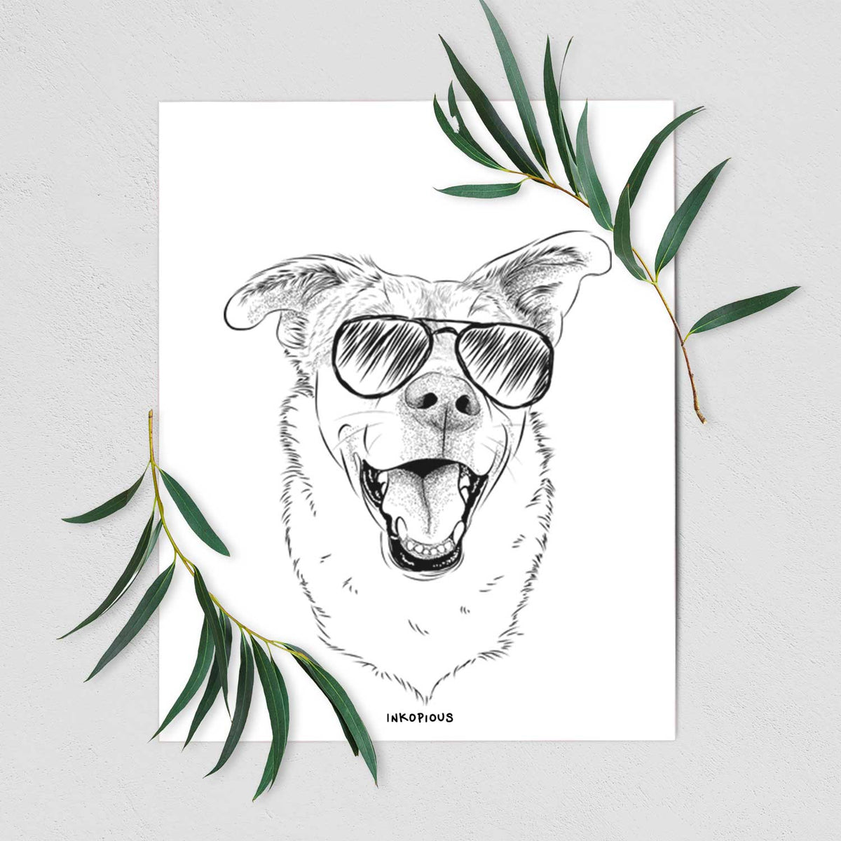 Fira the Saint Bernard Husky Mix Art Print