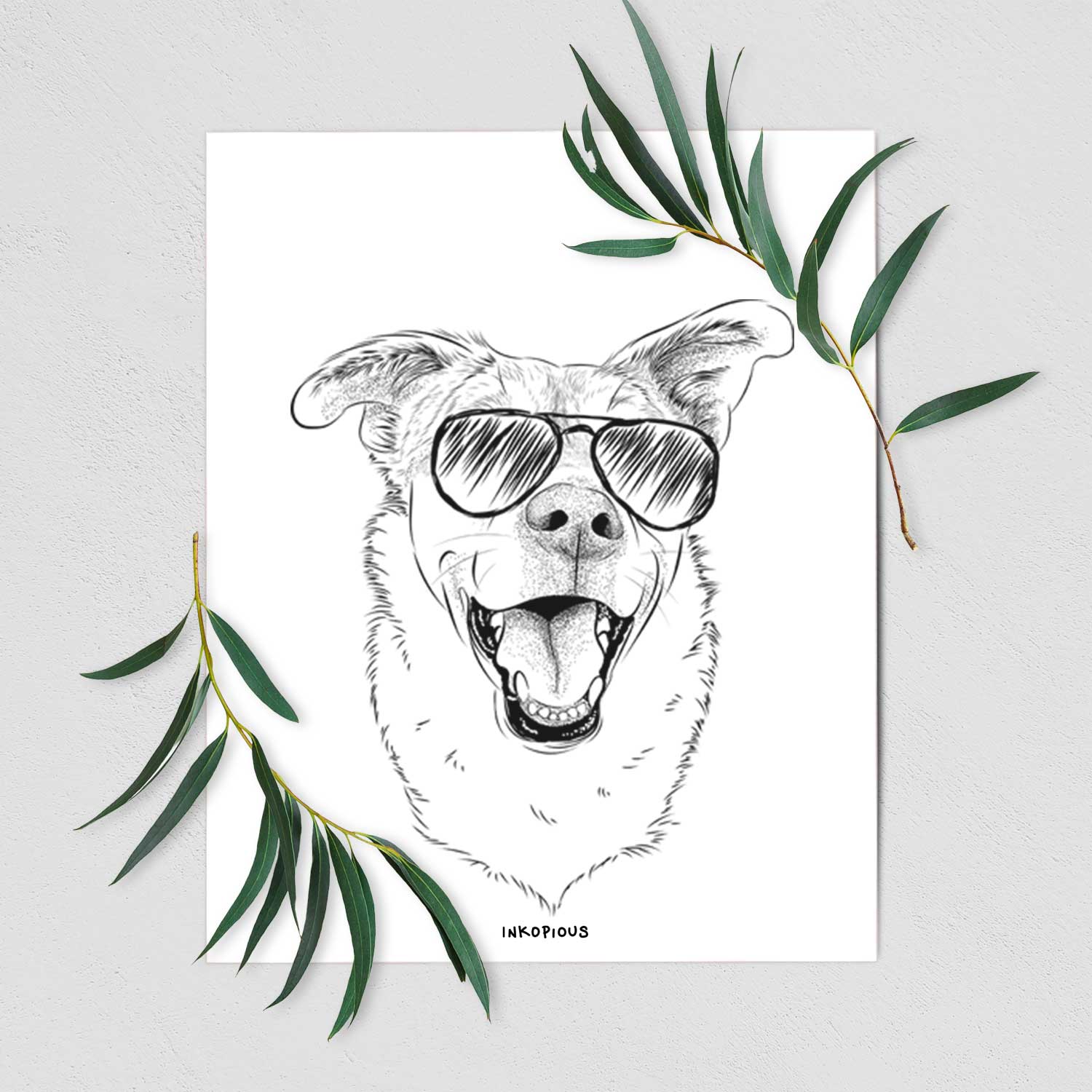 Fira the Saint Bernard Husky Mix Art Print