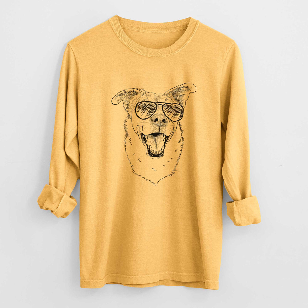 Aviators Fira the Saint Bernard Husky Mix - Heavyweight 100% Cotton Long Sleeve
