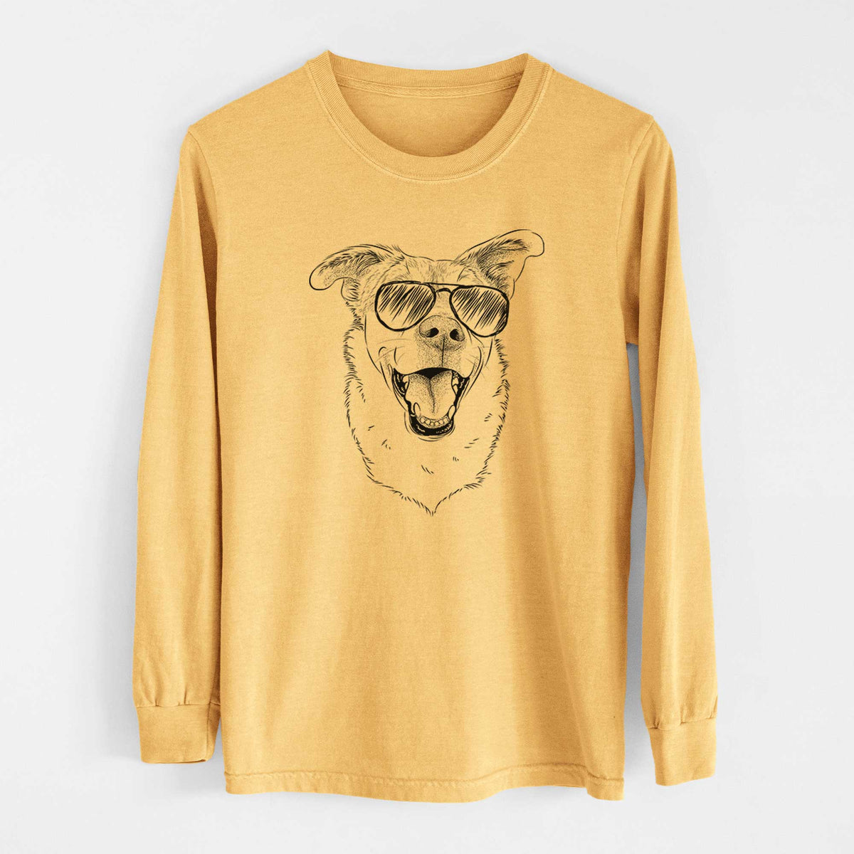 Aviators Fira the Saint Bernard Husky Mix - Heavyweight 100% Cotton Long Sleeve