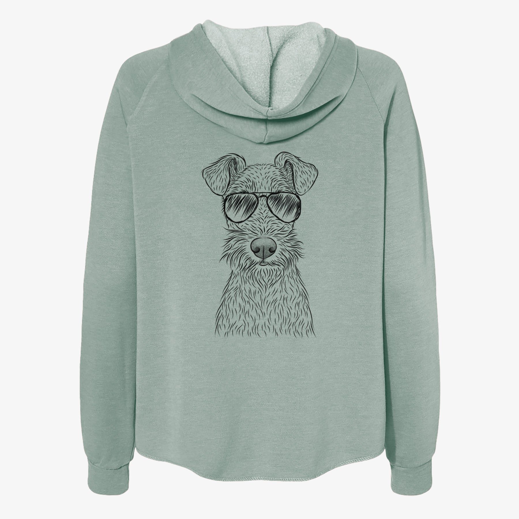 Fitz the Wire Fox Terrier - Women's Cali Wave Zip-Up Sweatshirt