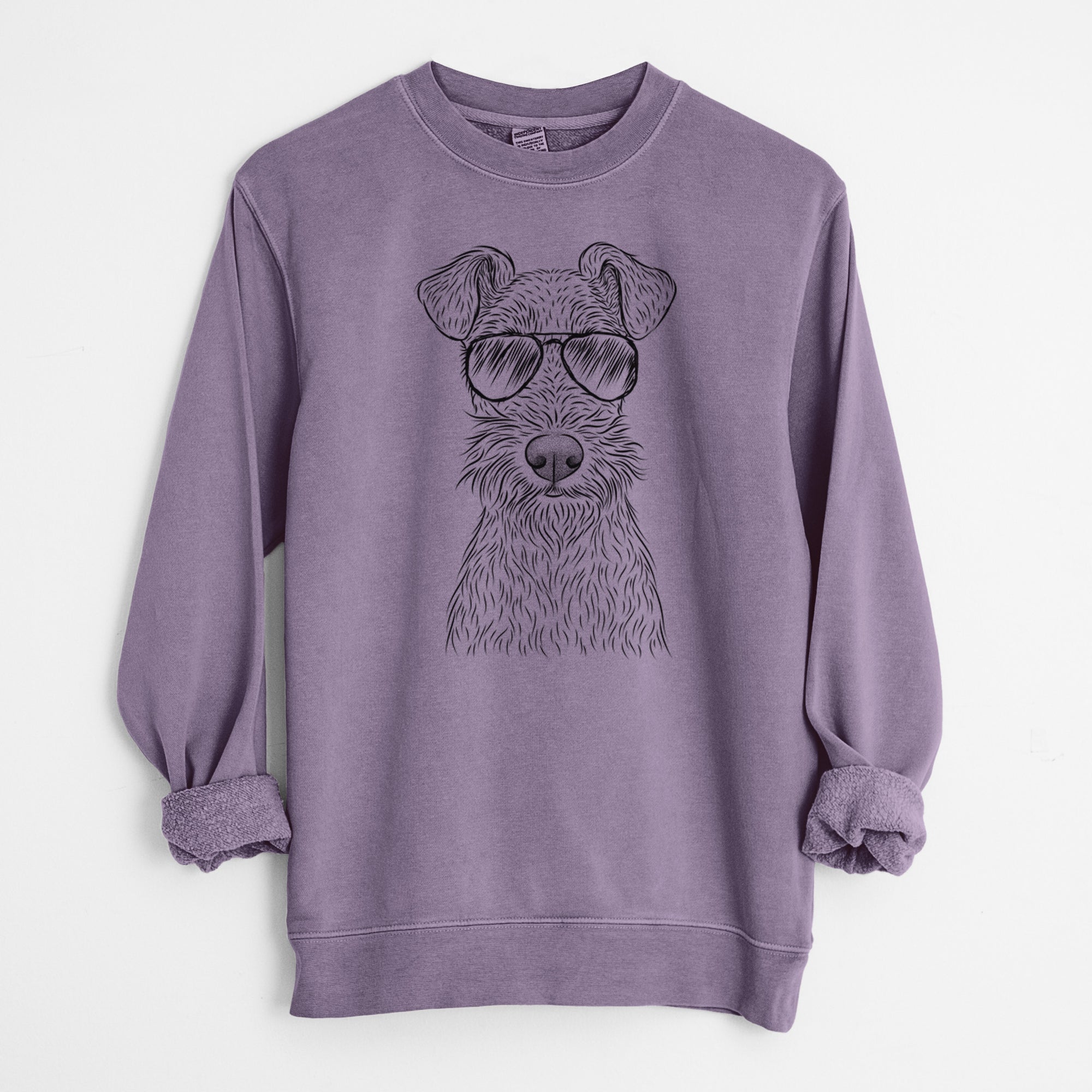 Aviator Fitz the Wire Fox Terrier - Unisex Pigment Dyed Crew Sweatshirt