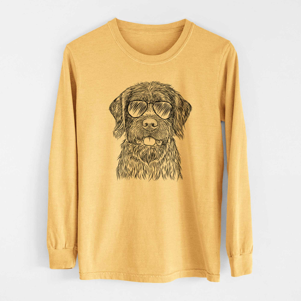 Aviators Fletcher the Wirehaired Pointing Griffon - Heavyweight 100% Cotton Long Sleeve