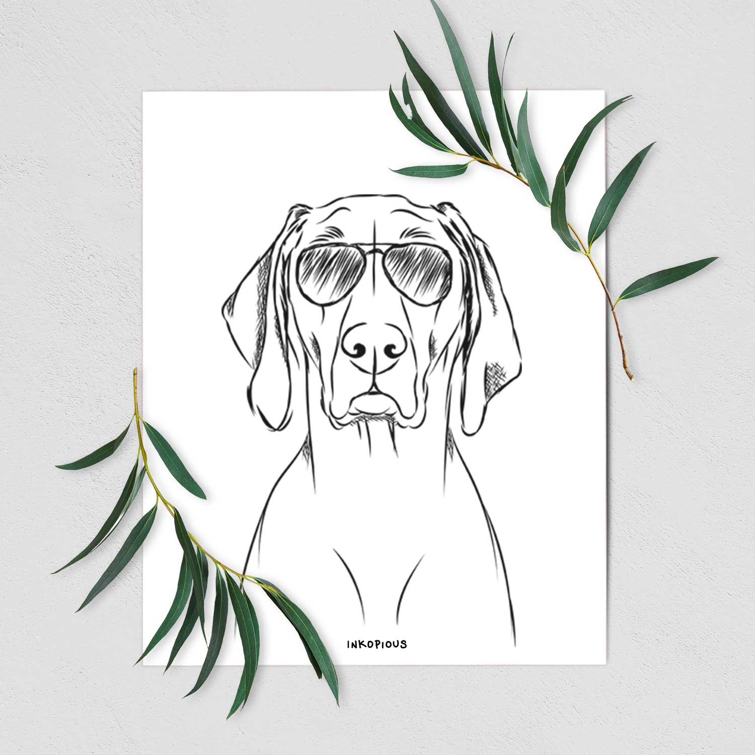 Flint the Weimaraner Art Print