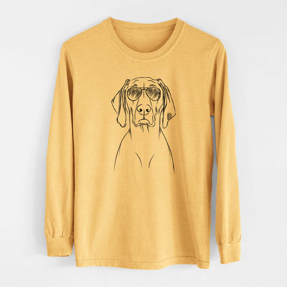 Aviators Flint the Weimaraner - Heavyweight 100% Cotton Long Sleeve