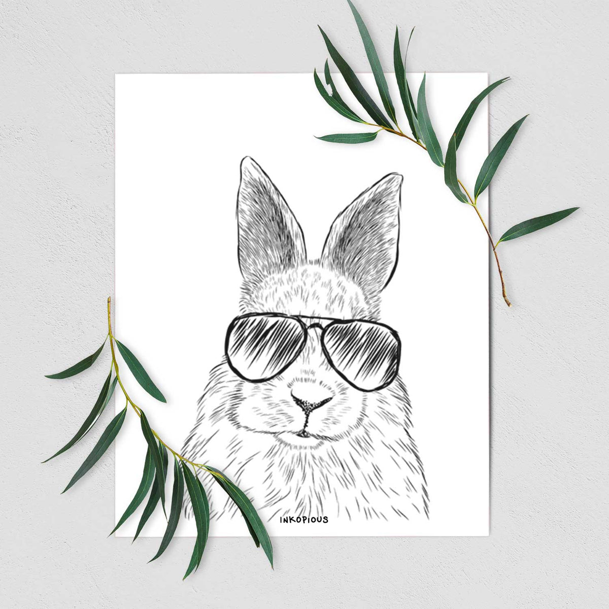 Flower the Rex Rabbit Art Print