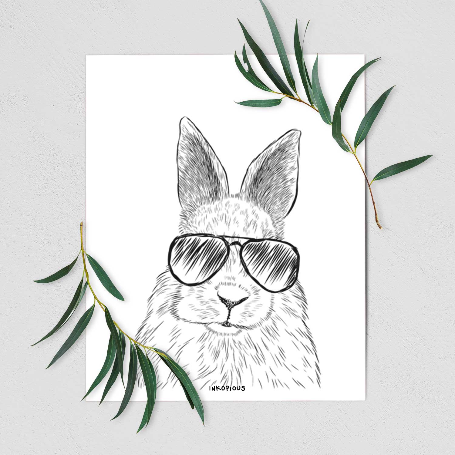 Flower the Rex Rabbit Art Print