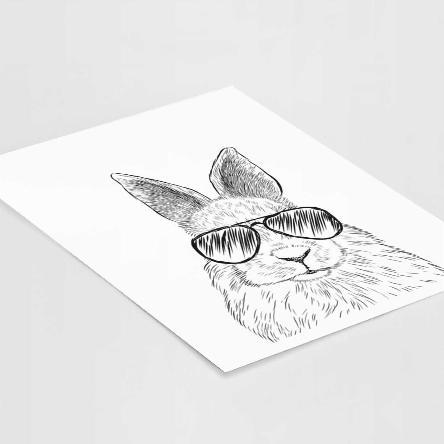 Flower the Rex Rabbit Art Print