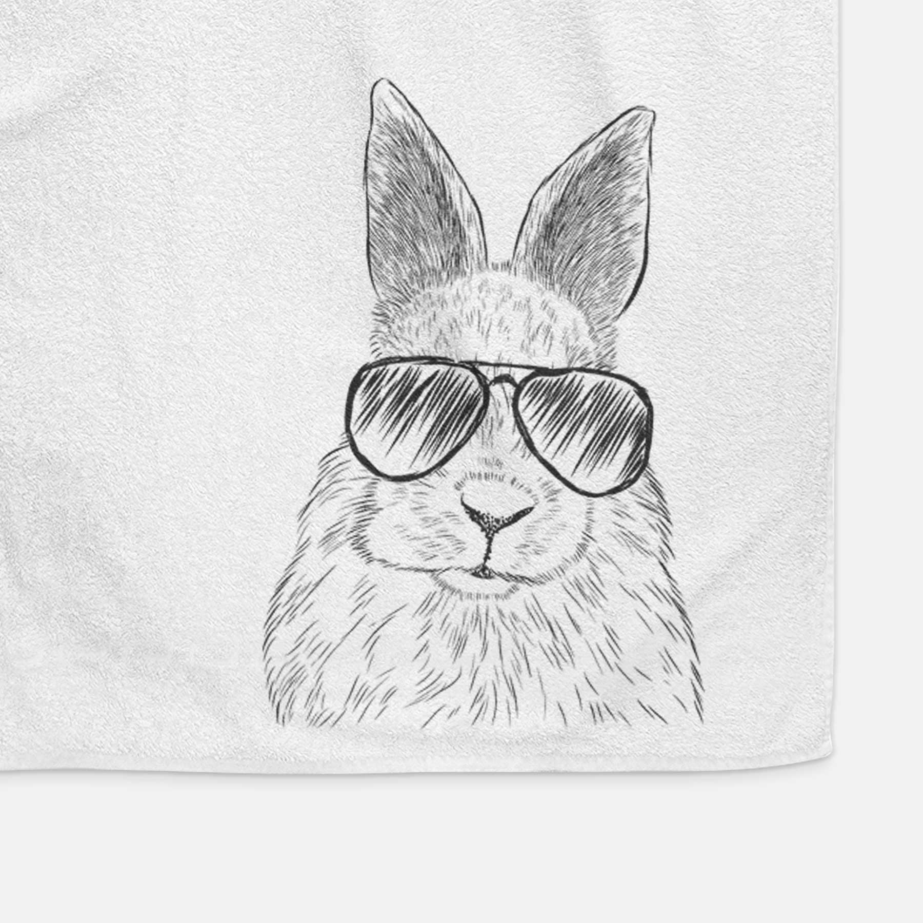 Flower the Rex Rabbit Decorative Hand Towel