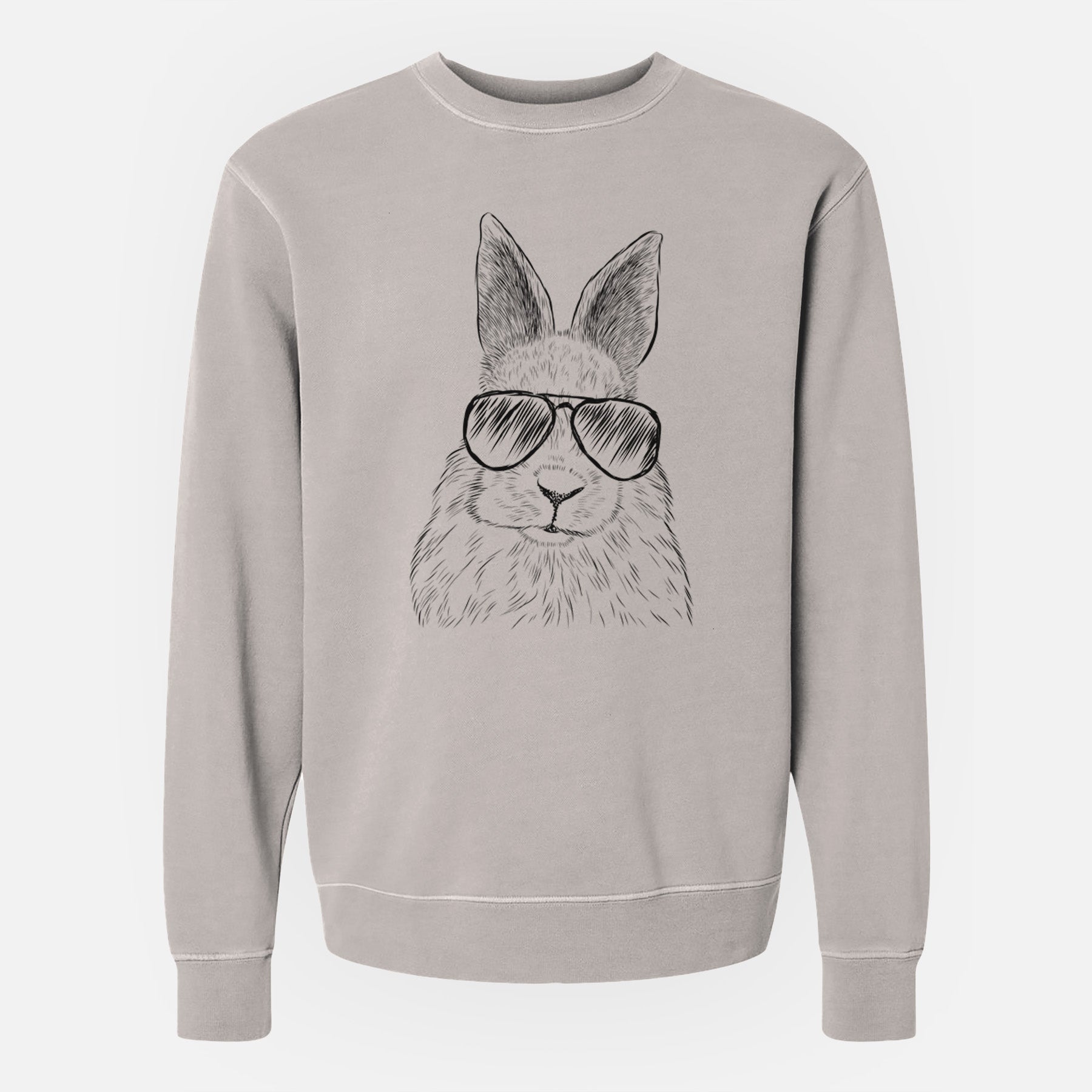 Aviator Flower the Rex Rabbit - Unisex Pigment Dyed Crew Sweatshirt