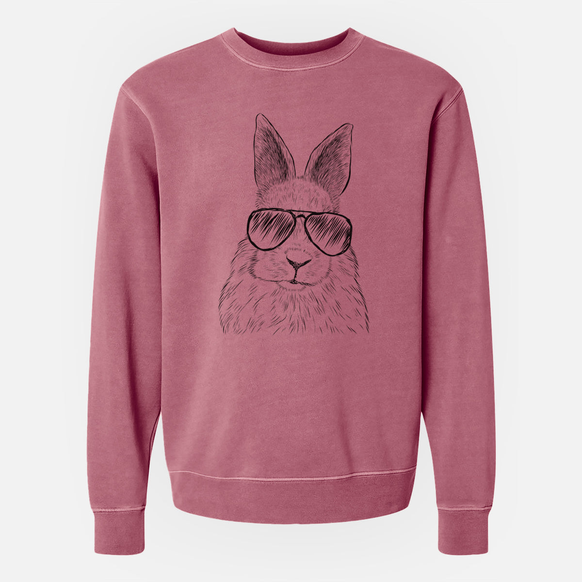 Aviator Flower the Rex Rabbit - Unisex Pigment Dyed Crew Sweatshirt