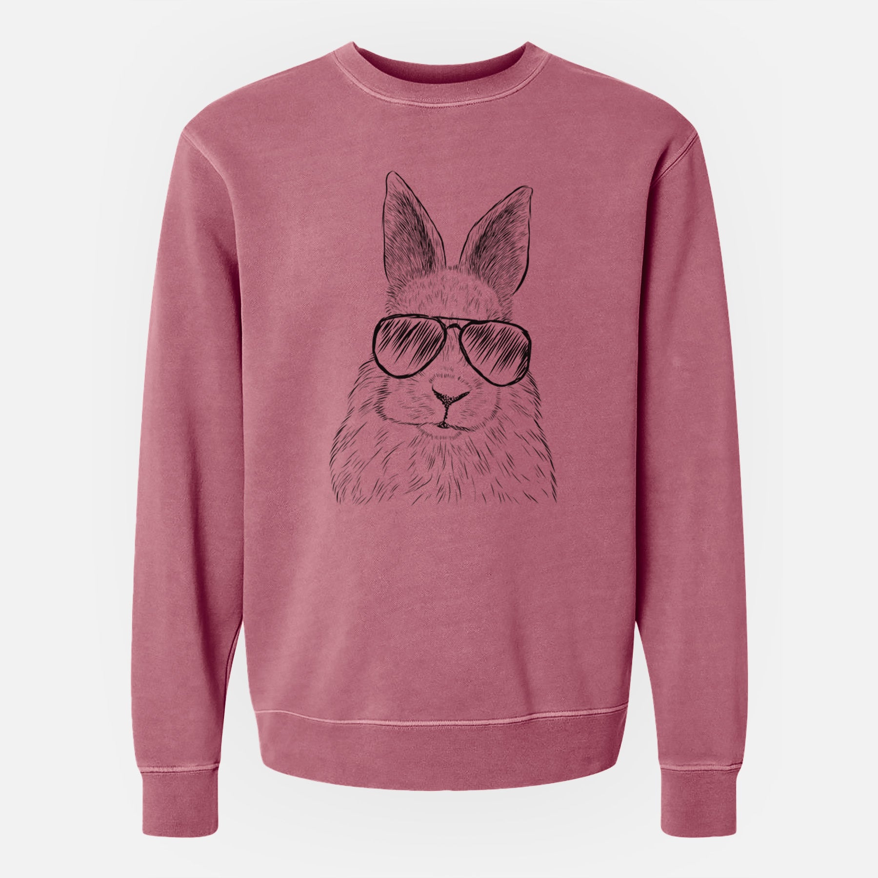 Aviator Flower the Rex Rabbit - Unisex Pigment Dyed Crew Sweatshirt