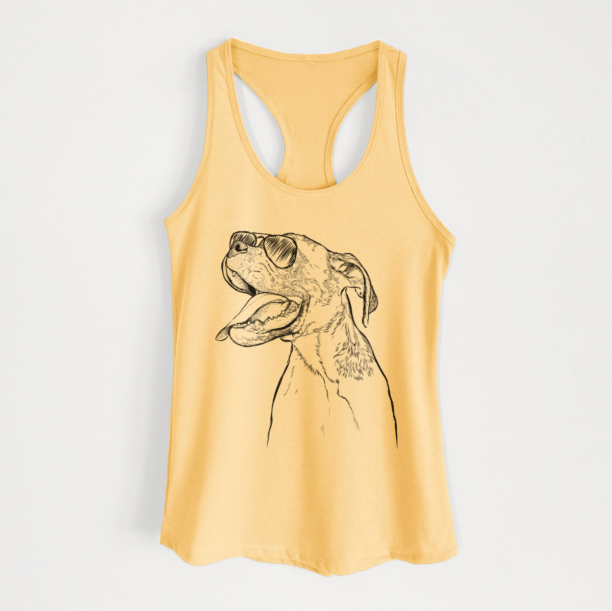 Floyd the Boxer - Women's Racerback Tanktop