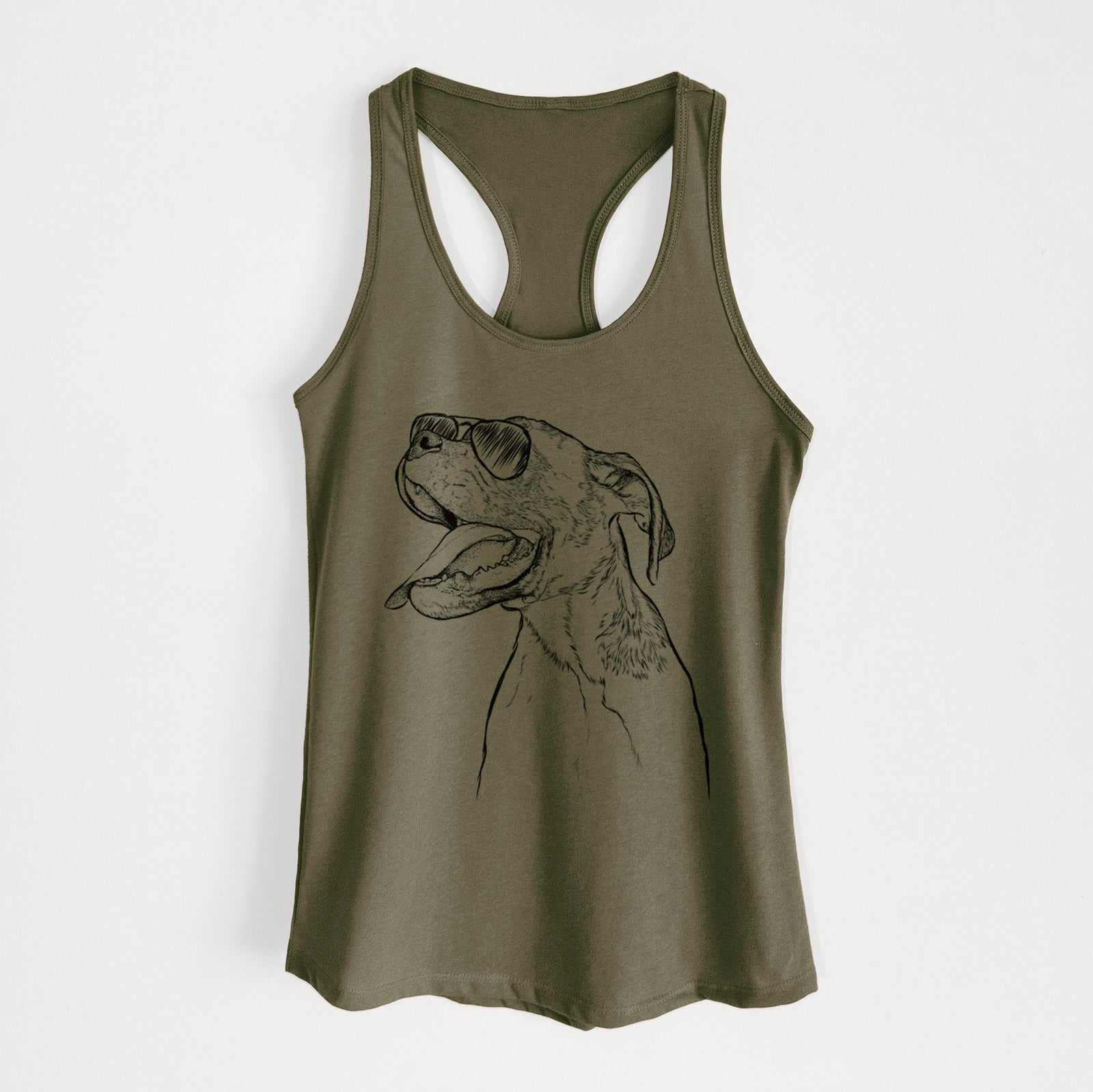 Floyd the Boxer - Women's Racerback Tanktop