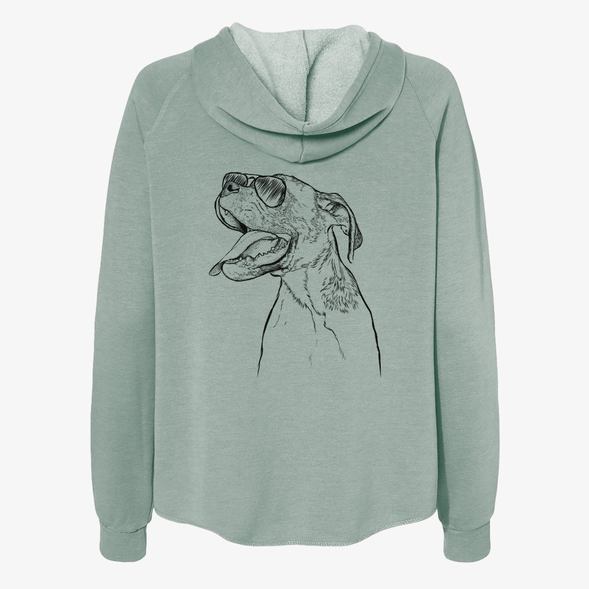 Floyd the Boxer - Women's Cali Wave Zip-Up Sweatshirt