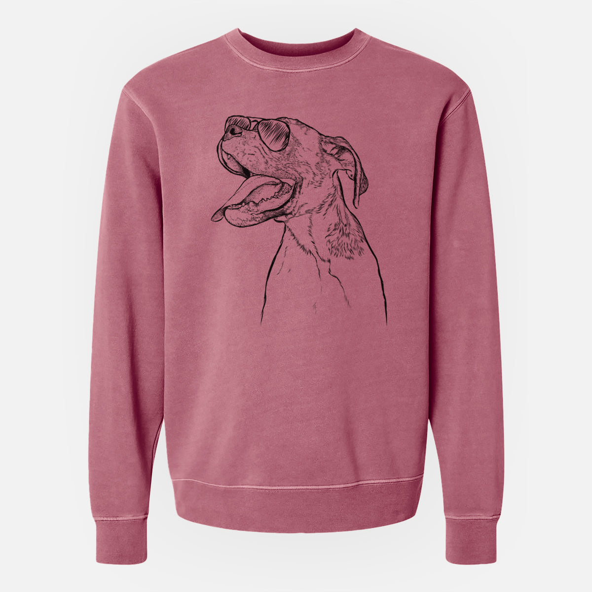 Aviator Floyd the Boxer - Unisex Pigment Dyed Crew Sweatshirt