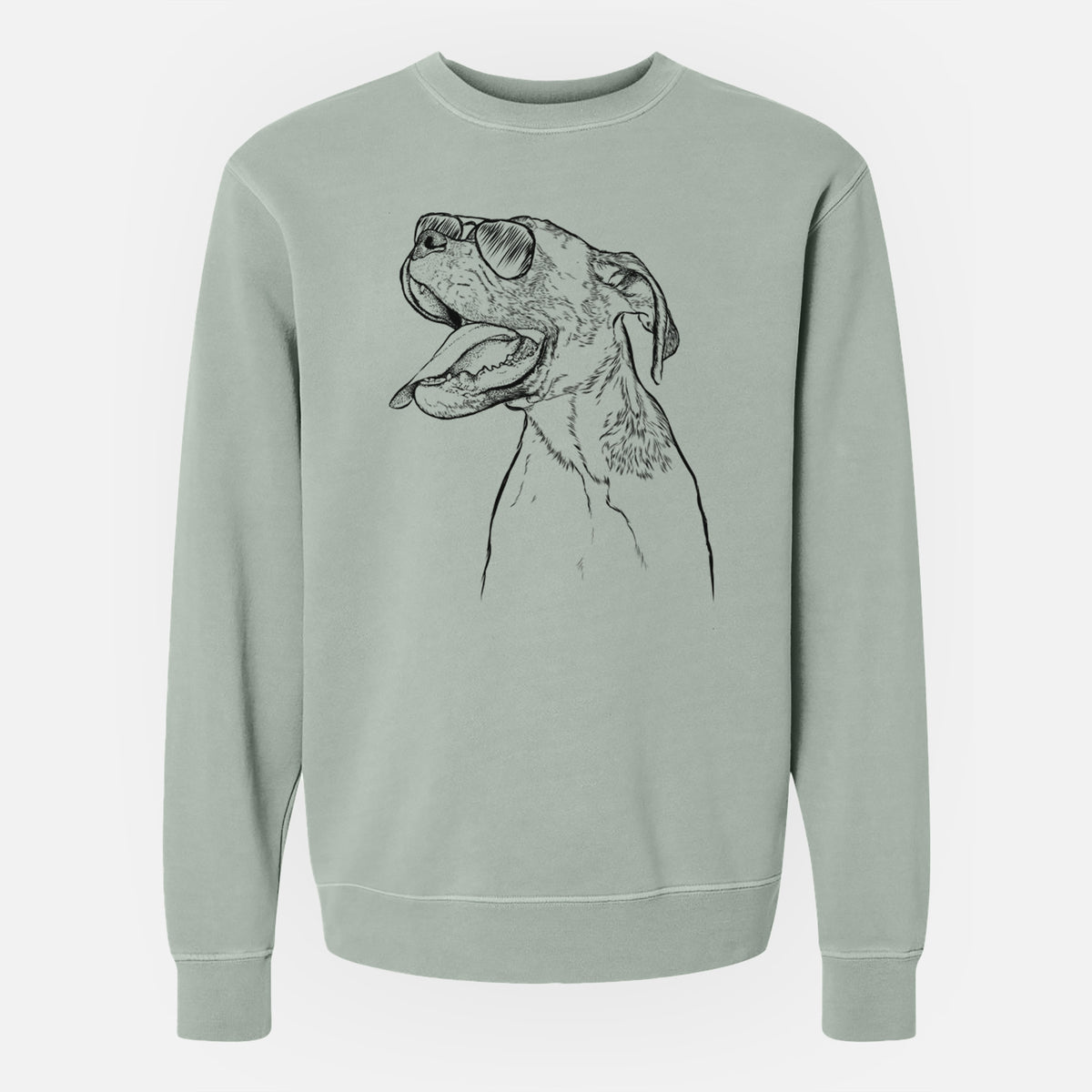 Aviator Floyd the Boxer - Unisex Pigment Dyed Crew Sweatshirt