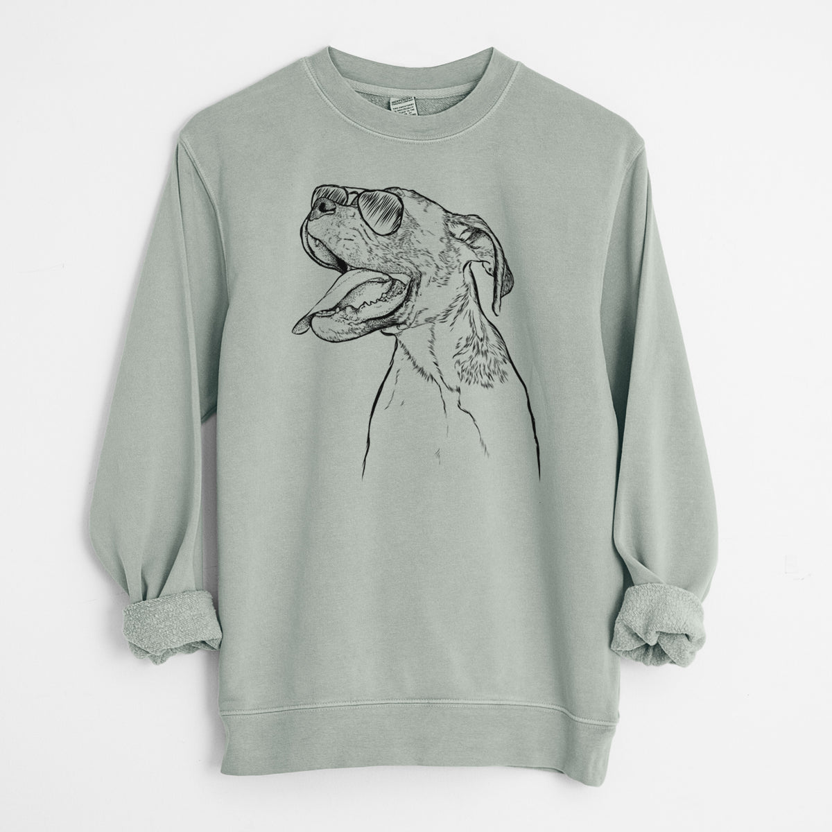 Aviator Floyd the Boxer - Unisex Pigment Dyed Crew Sweatshirt