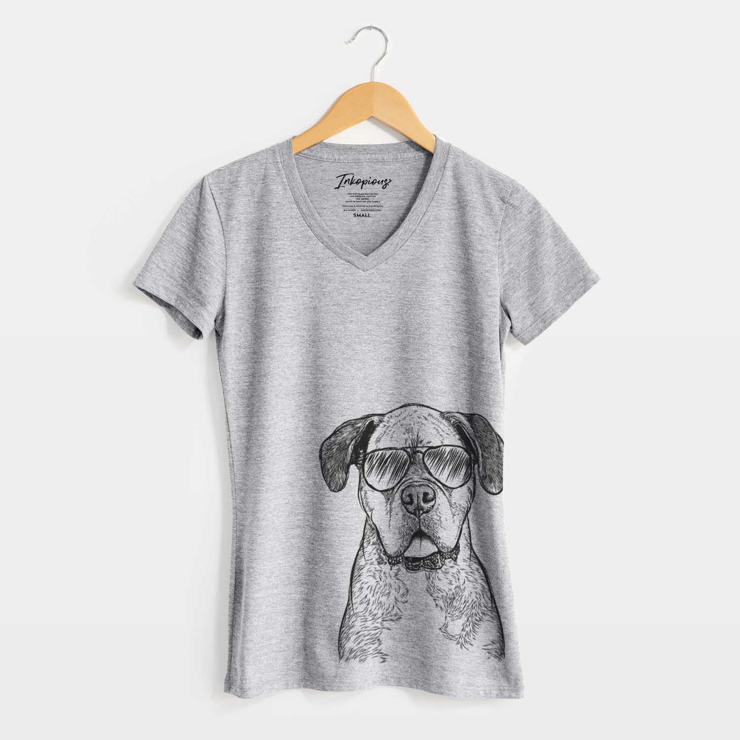 Aviator Floydie Bear the Boxer - Women's V-neck Shirt