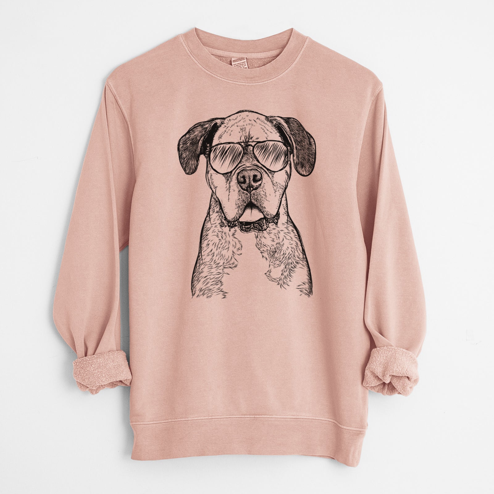 Aviator Floydie Bear the Boxer - Unisex Pigment Dyed Crew Sweatshirt