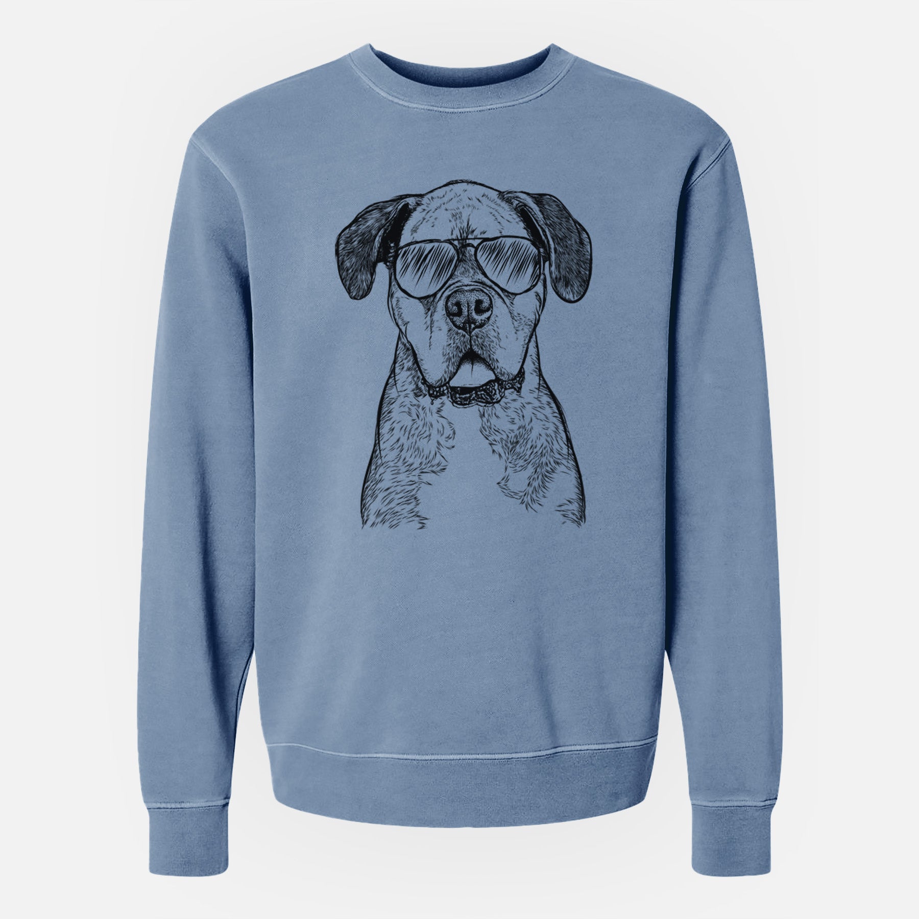 Aviator Floydie Bear the Boxer - Unisex Pigment Dyed Crew Sweatshirt