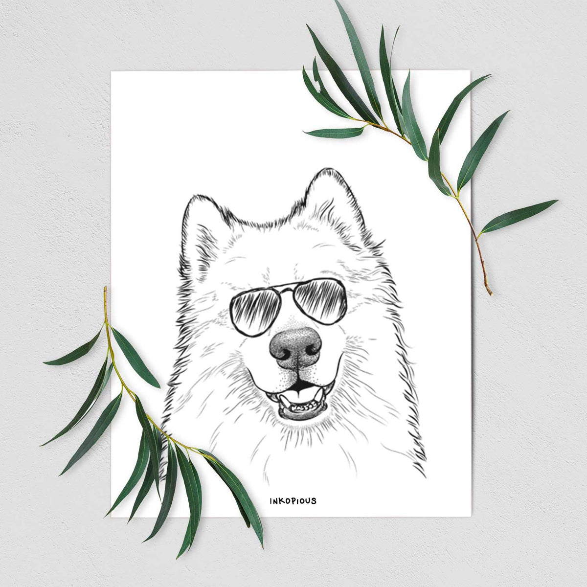 Foster the Samoyed Art Print